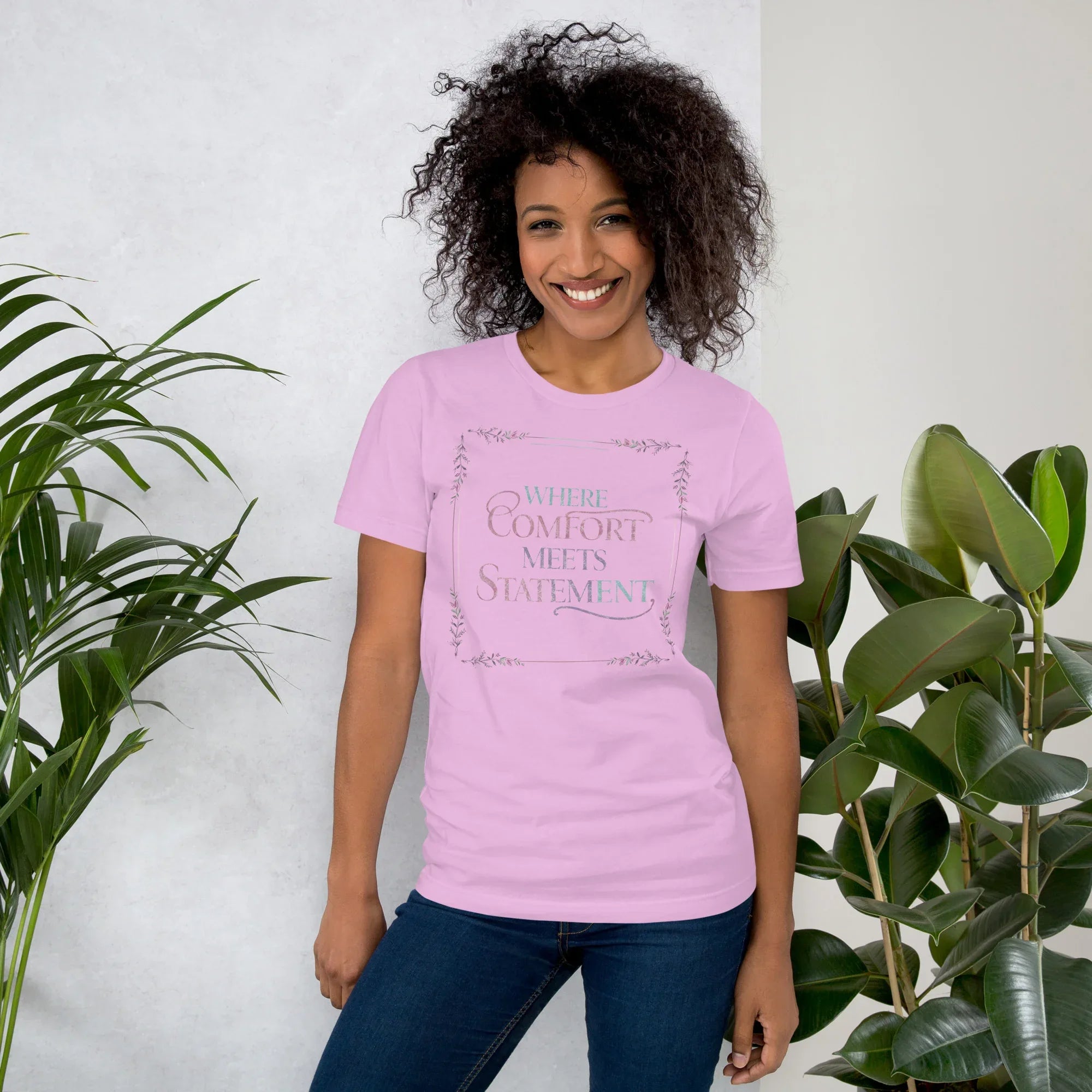 Women's T-Shirt | Where Comfort Meets Statement Lilac Women's t-shirt AwRans Clothing unisex-staple-t-shirt-lilac-front-679bdbf4cd065