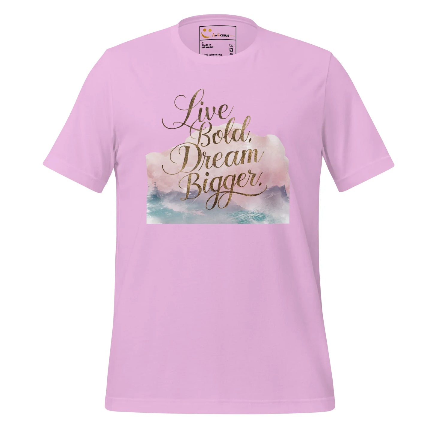 Women's T-Shirt | Live Bold,Dream Bigger. - AwRans Clothing