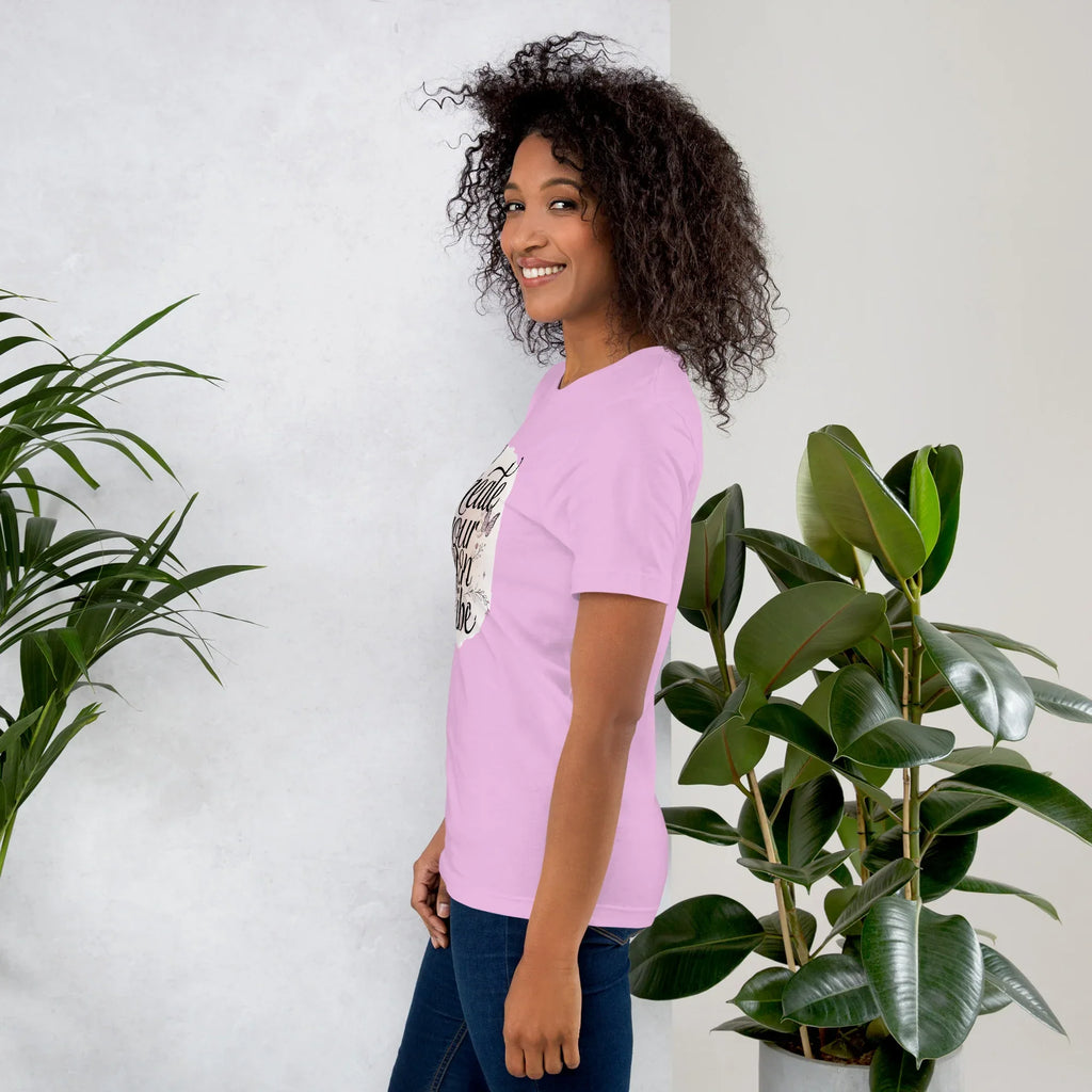 Women's T-Shirt | Create Your Own Vibe Women's t-shirt AwRans Clothing unisex-staple-t-shirt-lilac-left-679bc03c0ca01