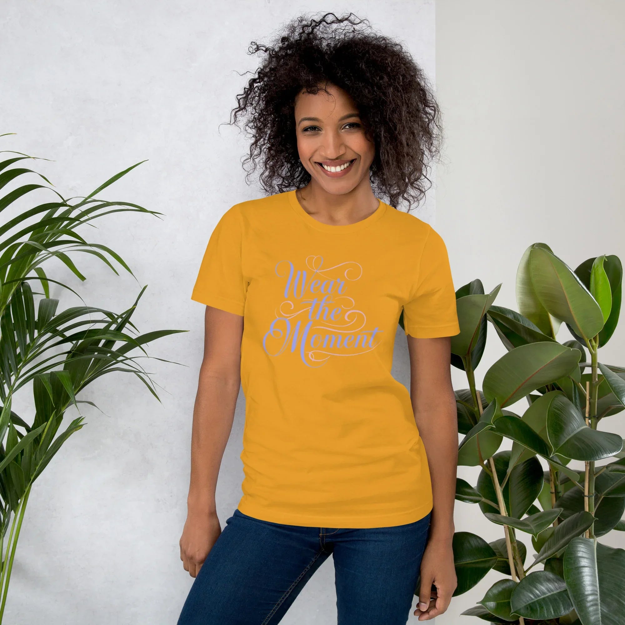 Women's T-Shirt | Wear The Moment Mustard Women's t-shirt AwRans Clothing unisex-staple-t-shirt-mustard-front-6799e65334a03