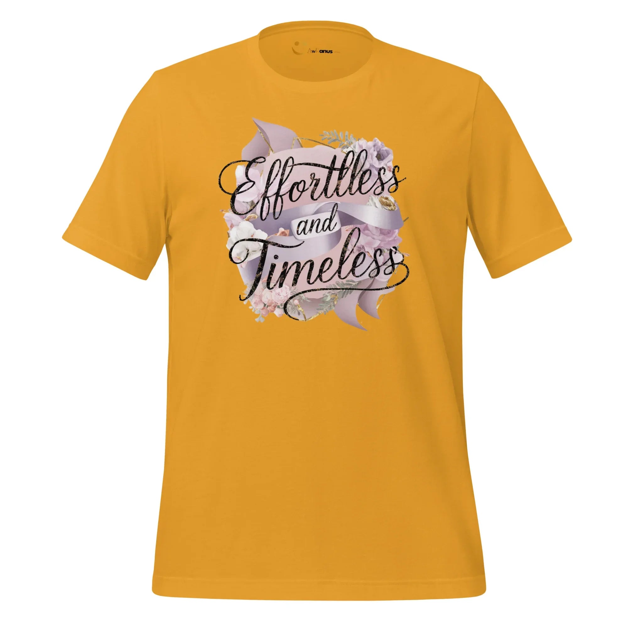 Women's T-Shirt | Effortless And Timeless Women's t-shirt AwRans Clothing unisex-staple-t-shirt-mustard-front-679a43e38d08f