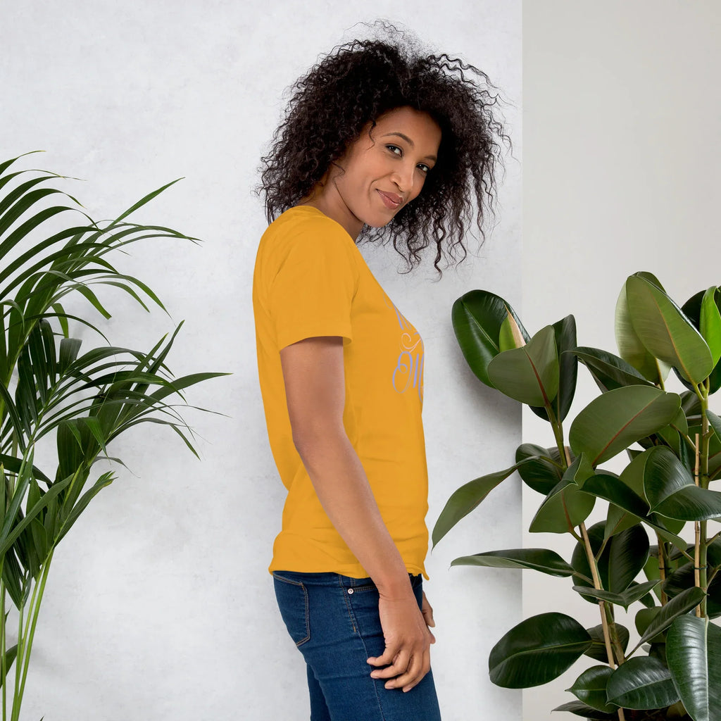 Women's T-Shirt | Wear The Moment Women's t-shirt AwRans Clothing unisex-staple-t-shirt-mustard-right-6799e65357883