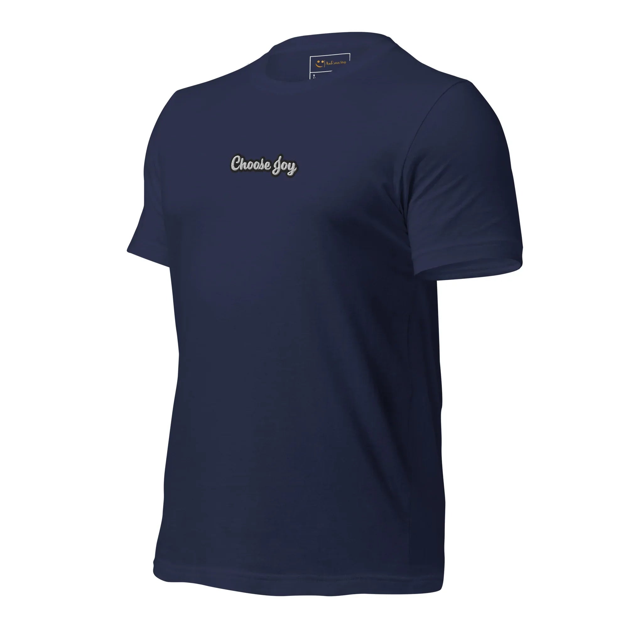 Unisex | Choose Joy T-Shirt t-shirt AwRans Clothing unisex-staple-t-shirt-navy-left-front-674b708445f20