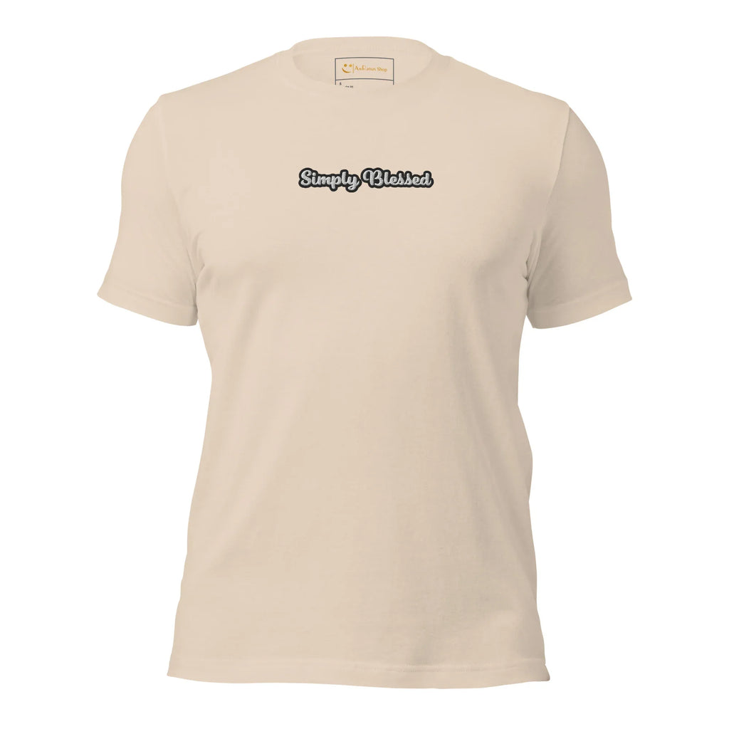 Unisex | Simply Blessed T-Shirt t-shirt AwRans Clothing unisex-staple-t-shirt-soft-cream-front-6749edce00287
