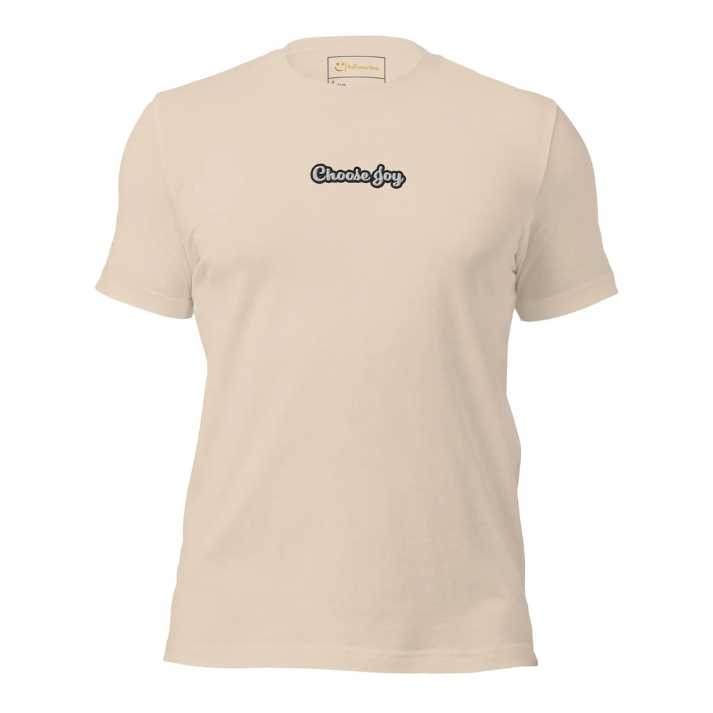 Unisex | Choose Joy T-Shirt t-shirt AwRans Clothing unisex-staple-t-shirt-soft-cream-front-674b7086e18ff