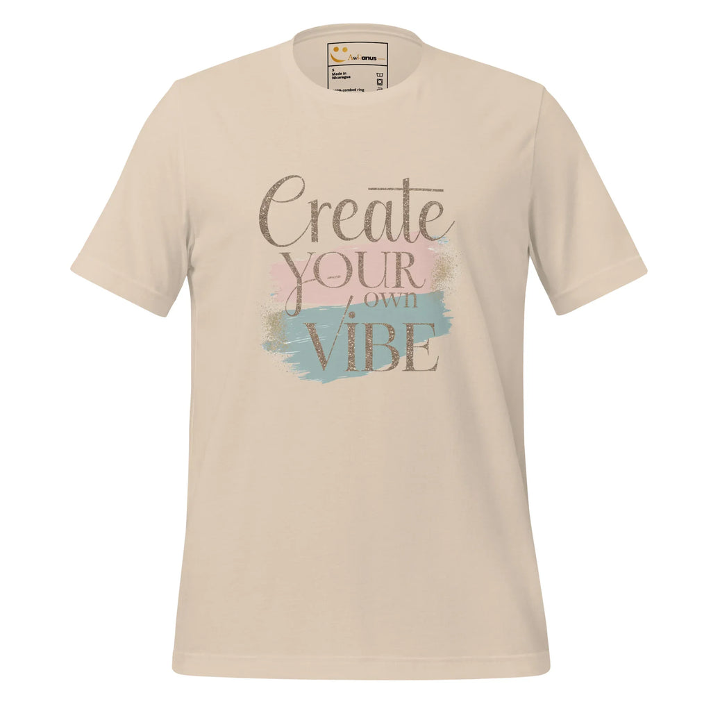 Women's T-Shirt | Creat Your Own Vibe Women's t-shirt AwRans Clothing unisex-staple-t-shirt-soft-cream-front-6799e51f42916
