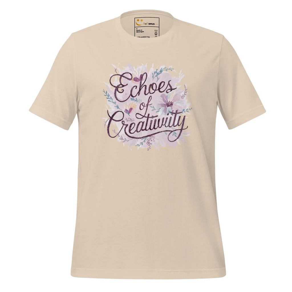Women's T-Shirt | Echoes Of Creativity Women's t-shirt AwRans Clothing unisex-staple-t-shirt-soft-cream-front-6799ecd20e555