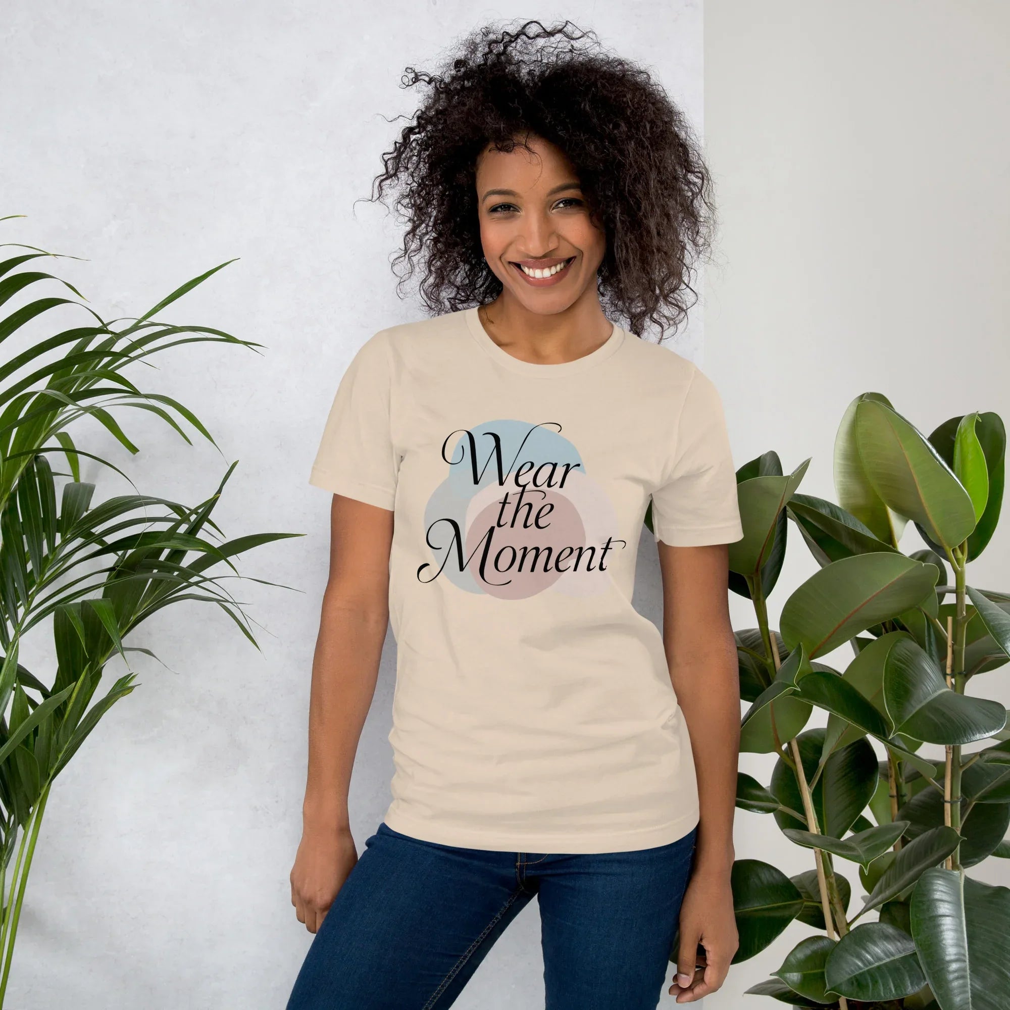 Women's T-Shirt | Wear The Moment Soft Cream Women's t-shirt AwRans Clothing unisex-staple-t-shirt-soft-cream-front-679a490a90cb9