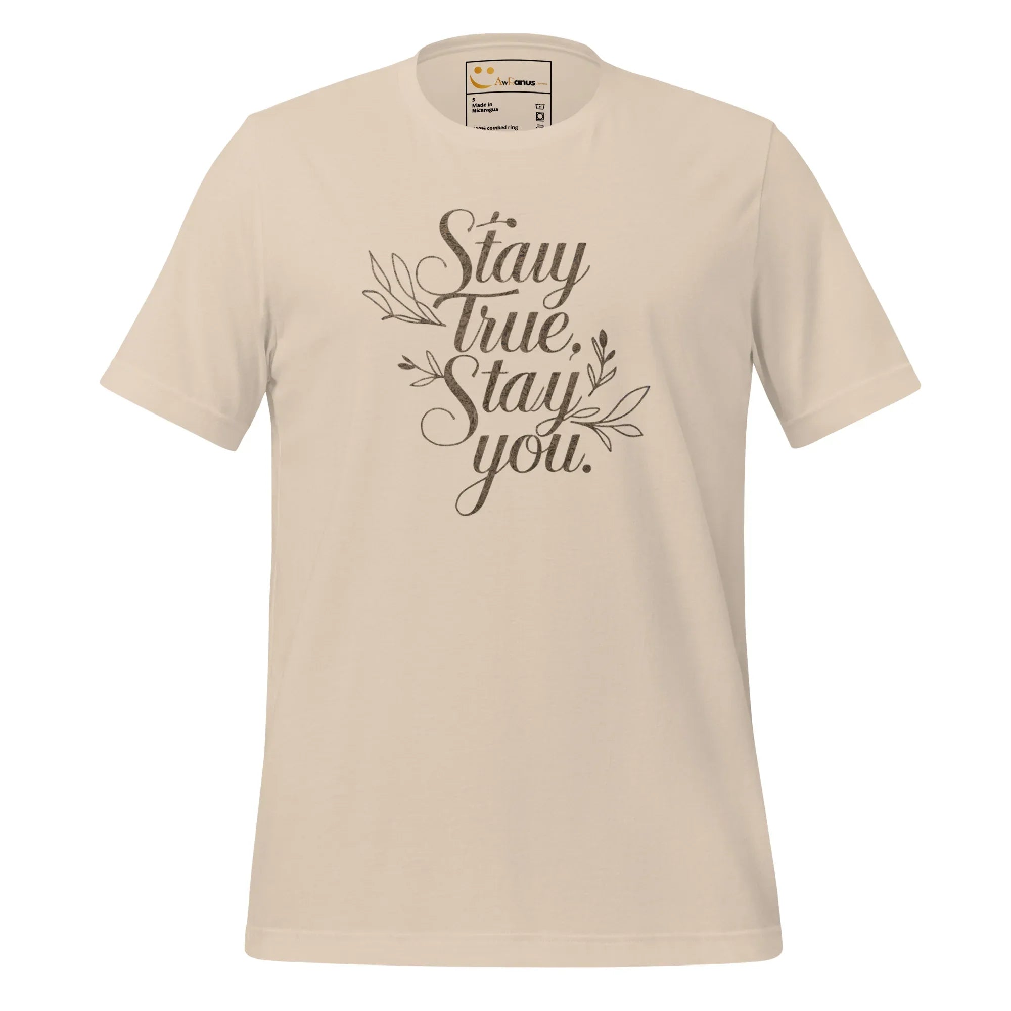 Women's T-Shirt | Stay True,Stay You. Women's t-shirt AwRans Clothing unisex-staple-t-shirt-soft-cream-front-679bbce0df60c