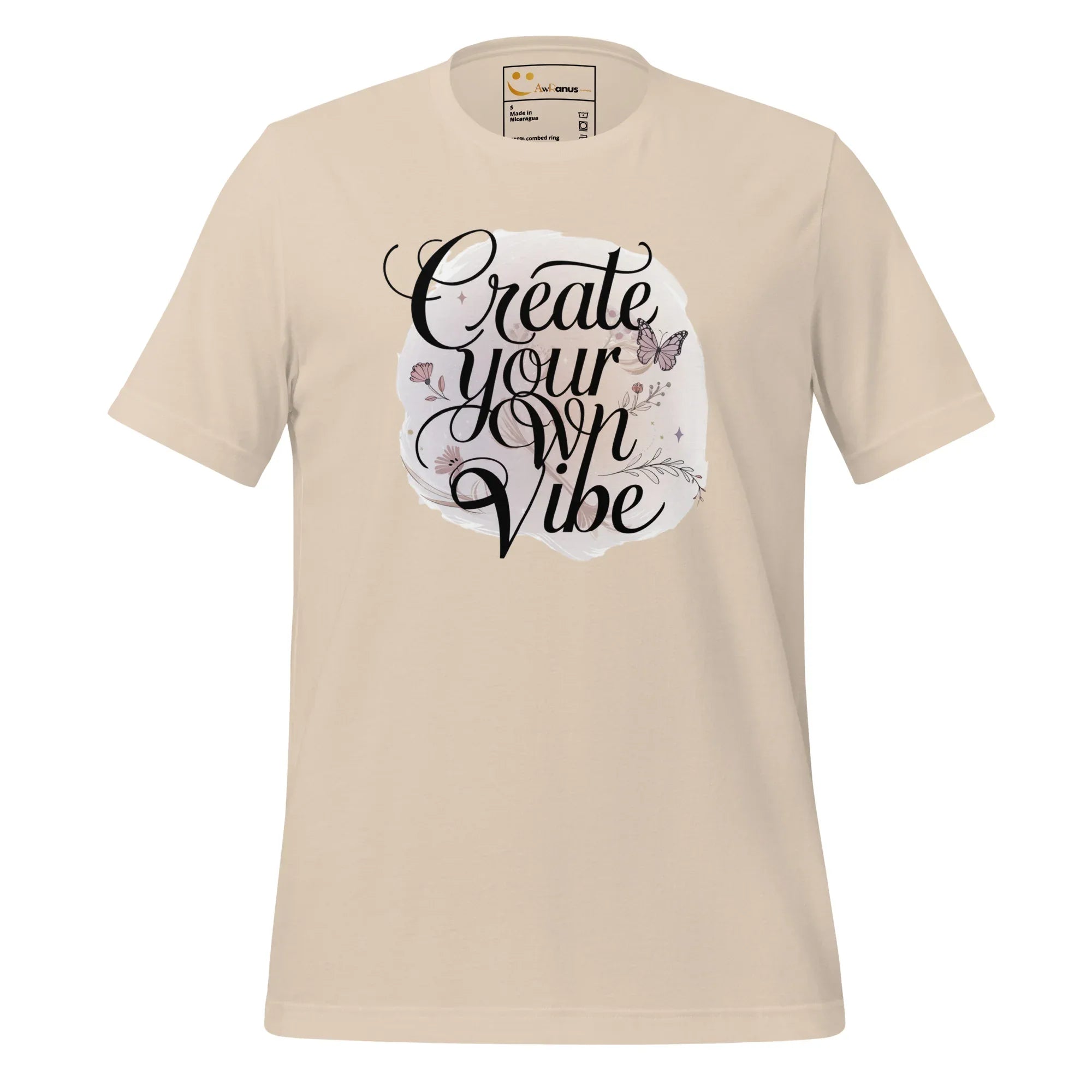 Women's T-Shirt | Create Your Own Vibe Women's t-shirt AwRans Clothing unisex-staple-t-shirt-soft-cream-front-679bc03b1eed7