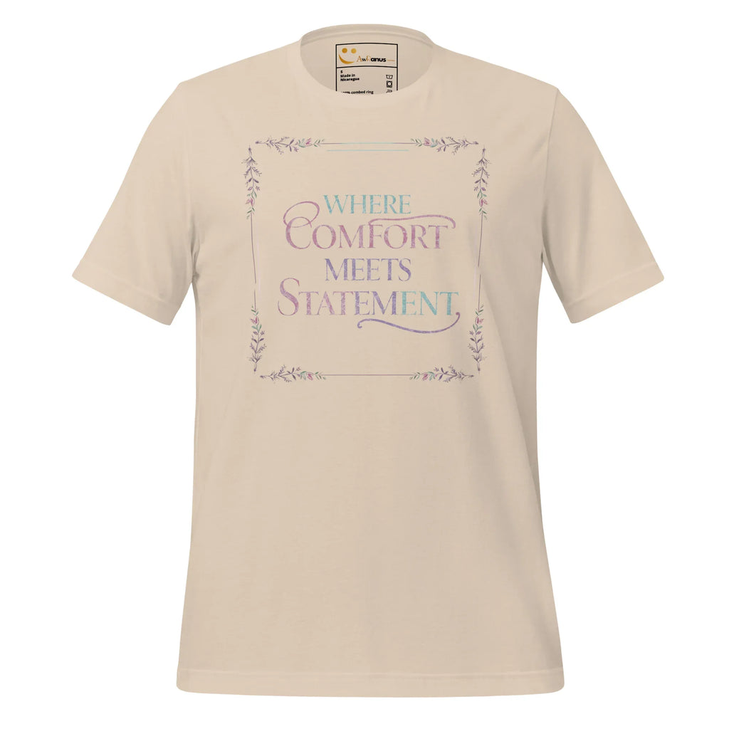 Women's T-Shirt | Where Comfort Meets Statement Women's t-shirt AwRans Clothing unisex-staple-t-shirt-soft-cream-front-679bdbf4212c0