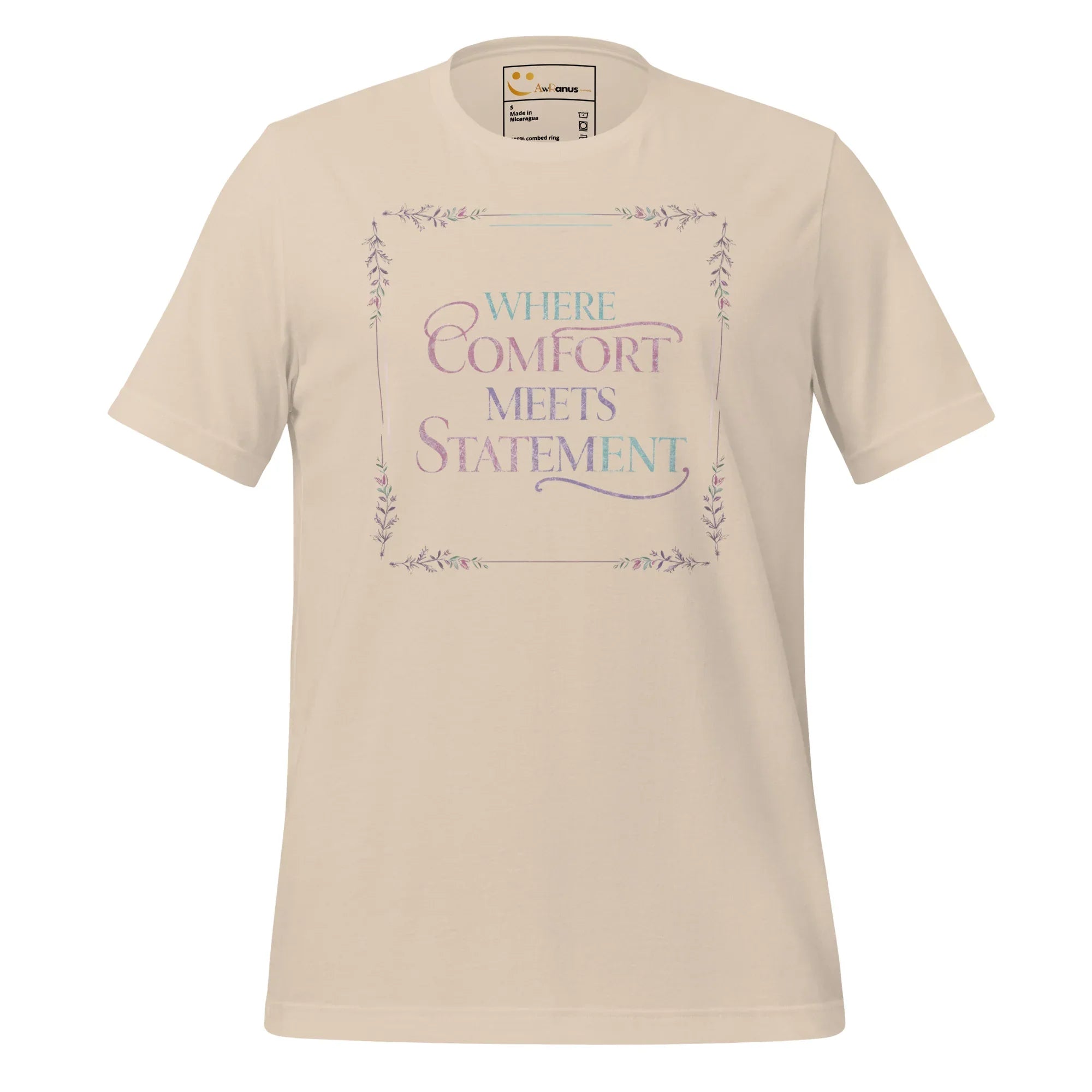Women's T-Shirt | Where Comfort Meets Statement Women's t-shirt AwRans Clothing unisex-staple-t-shirt-soft-cream-front-679bdbf4212c0