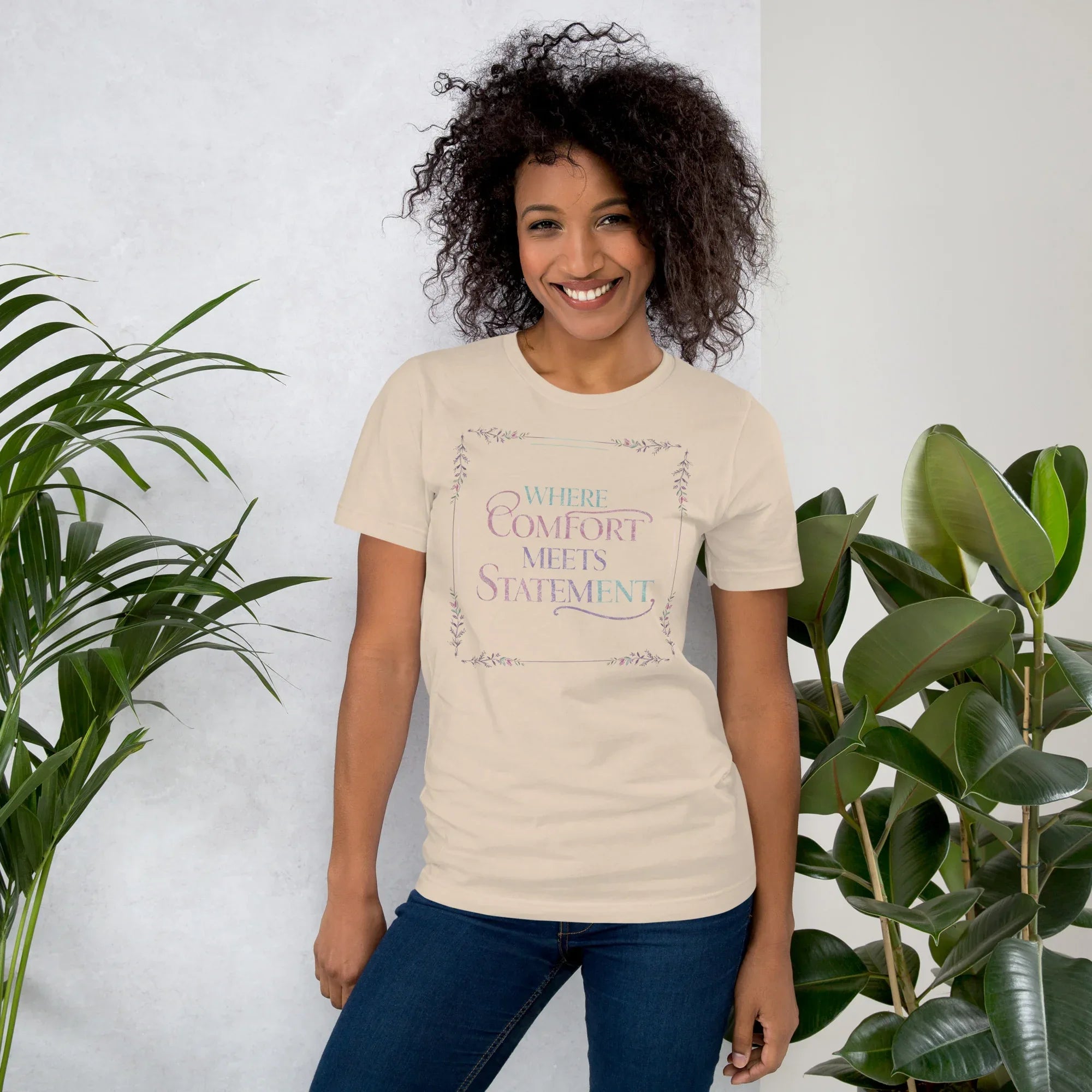 Women's T-Shirt | Where Comfort Meets Statement Soft Cream Women's t-shirt AwRans Clothing unisex-staple-t-shirt-soft-cream-front-679bdbf52e77f