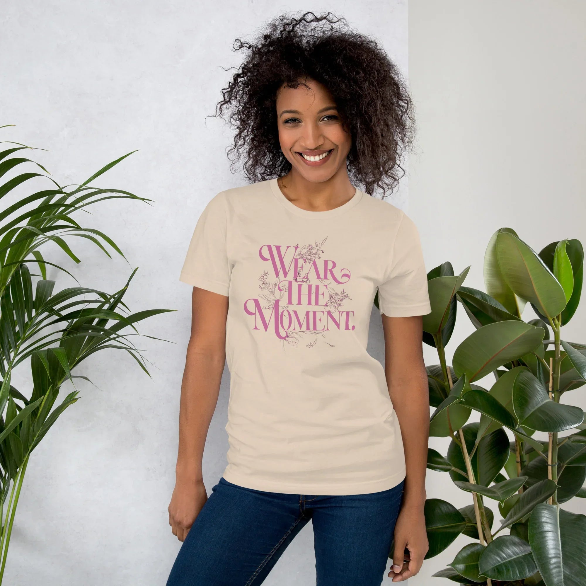 Women's T-Shirt | Wear The Moment Soft Cream Women's t-shirt AwRans Clothing unisex-staple-t-shirt-soft-cream-front-679bddbe9b71c