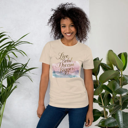 Women's T-Shirt | Live Bold,Dream Bigger. - AwRans Clothing