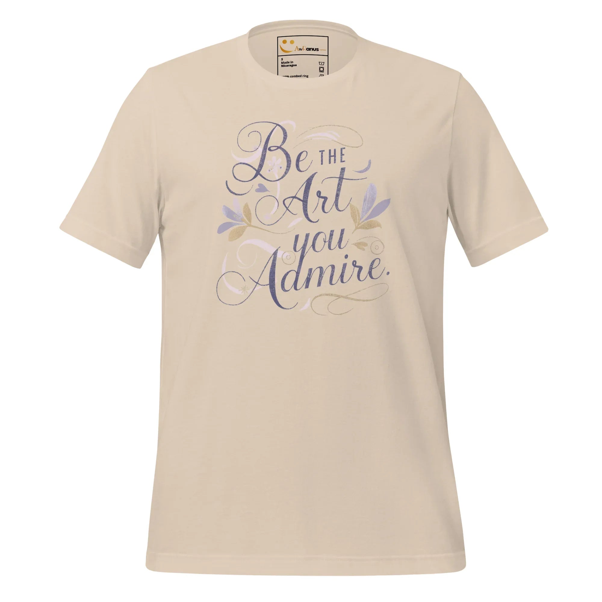 Women's T-Shirt | Be The Art You Admire Women's t-shirt AwRans Clothing unisex-staple-t-shirt-soft-cream-front-679be2780a471