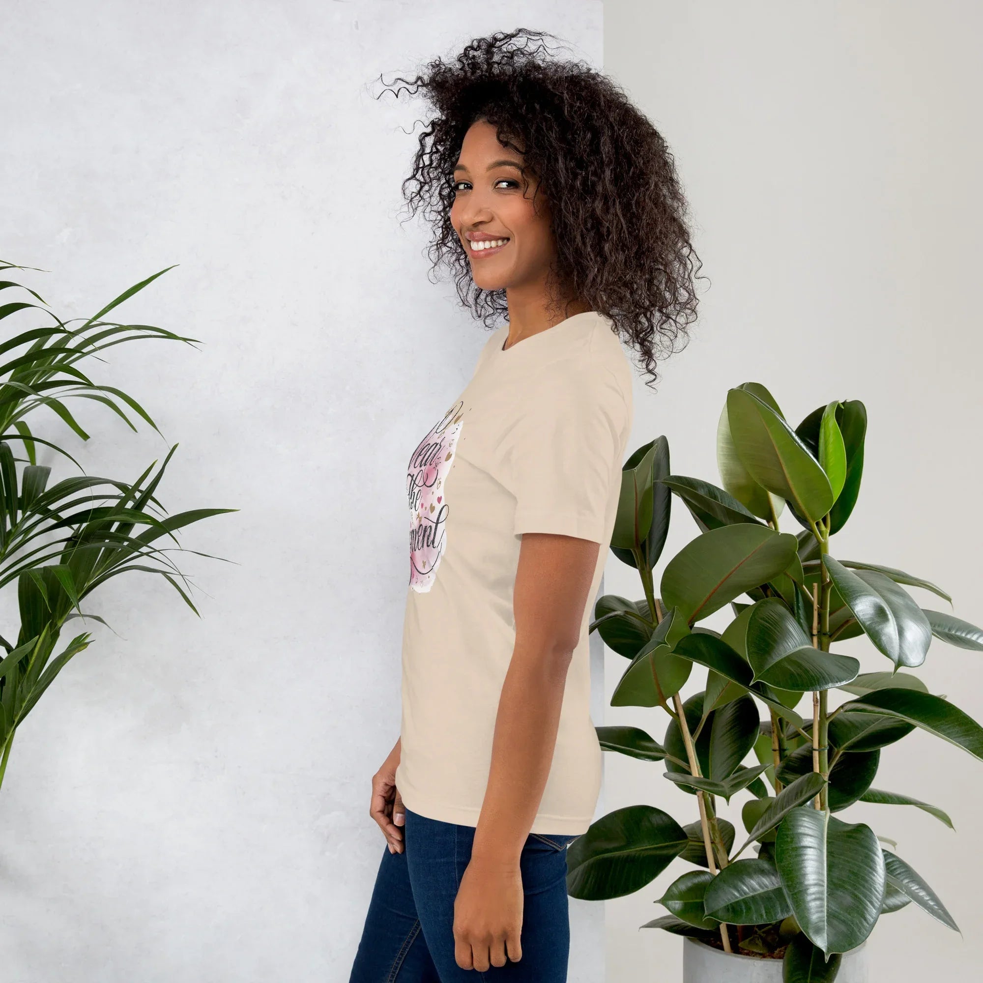 Women's T-Shirt | Wear The Moment Women's t-shirt AwRans Clothing unisex-staple-t-shirt-soft-cream-left-679a47855a193