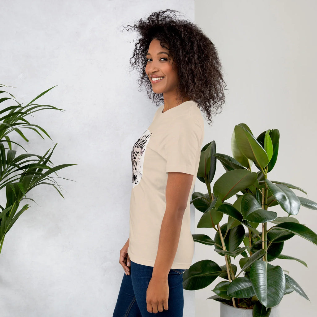 Women's T-Shirt | Create Your Own Vibe Women's t-shirt AwRans Clothing unisex-staple-t-shirt-soft-cream-left-679bc03cb4e33