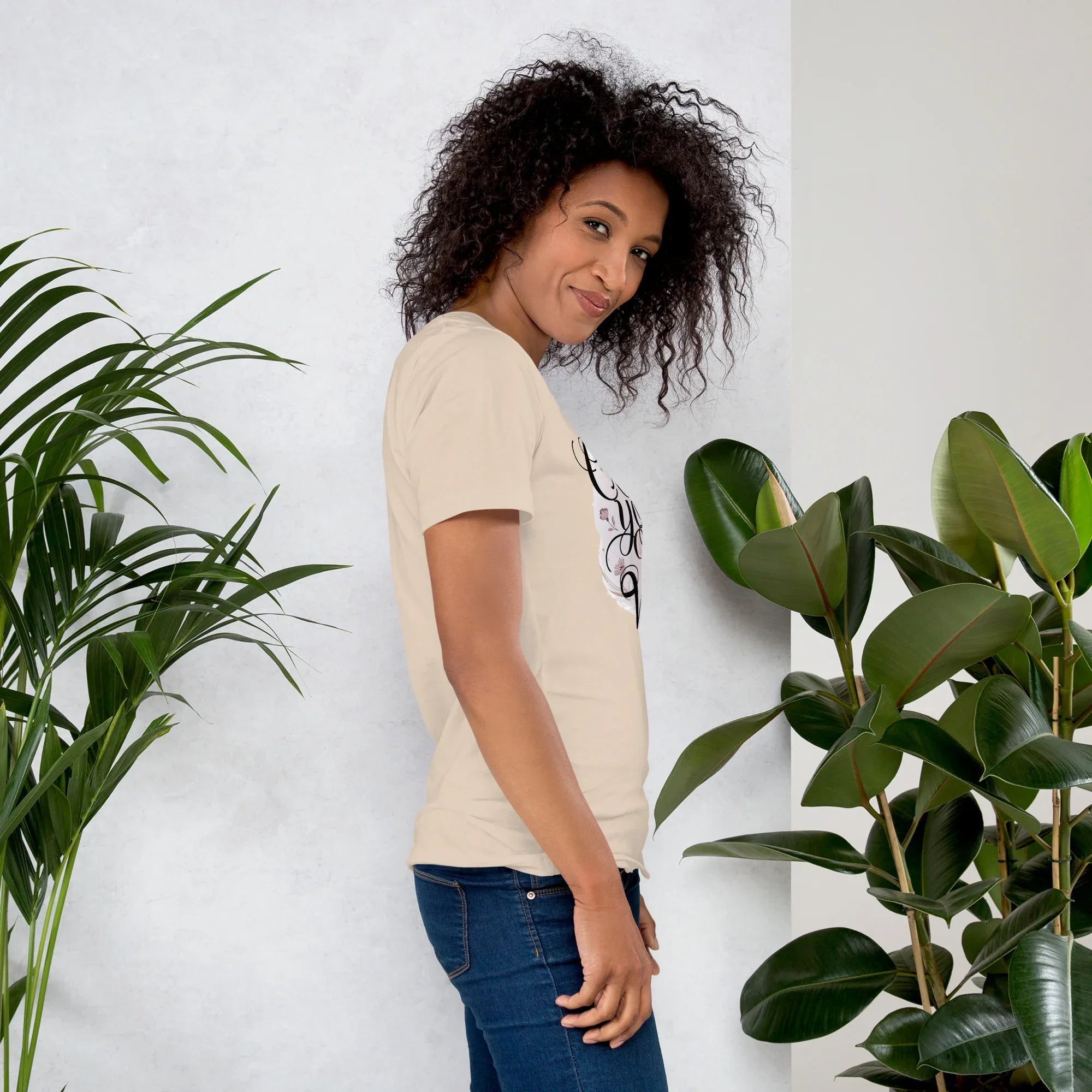 Women's T-Shirt | Create Your Own Vibe Women's t-shirt AwRans Clothing unisex-staple-t-shirt-soft-cream-right-679bc03cc3183