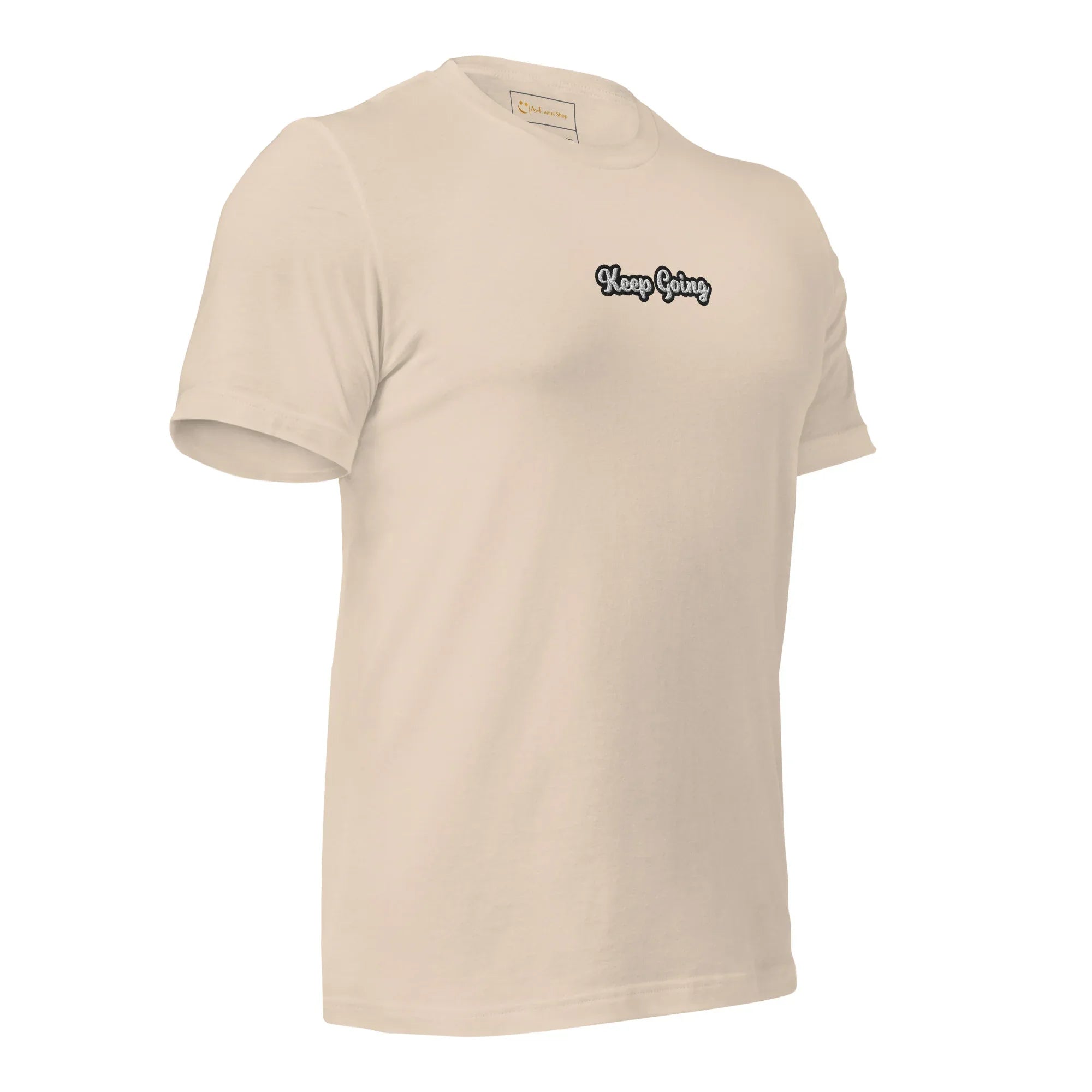 Unisex | Keep Going T-Shirt t-shirt AwRans Clothing unisex-staple-t-shirt-soft-cream-right-front-6749e0f6a702e