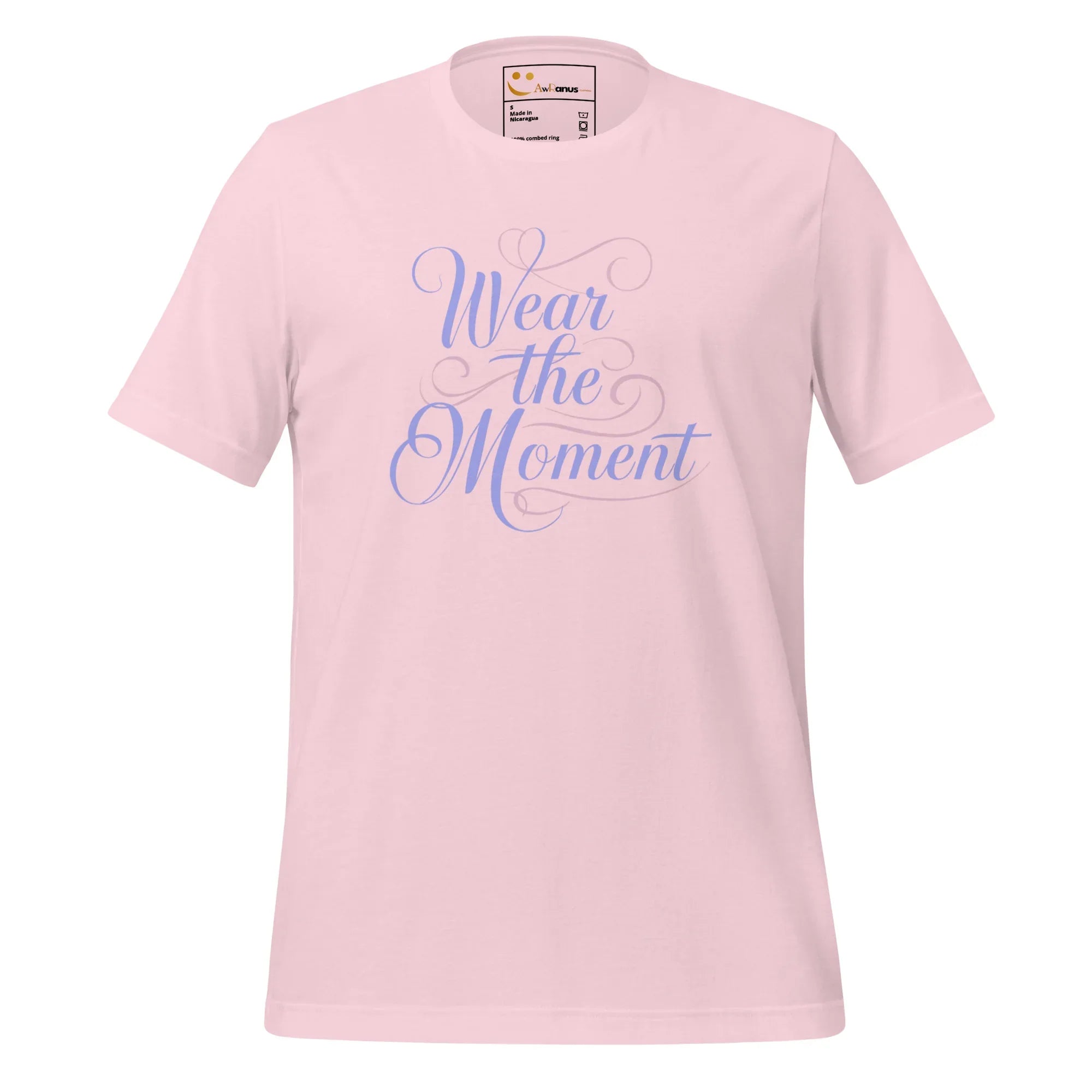 Women's T-Shirt | Wear The Moment Women's t-shirt AwRans Clothing unisex-staple-t-shirt-soft-pink-front-6799e6526fdc6