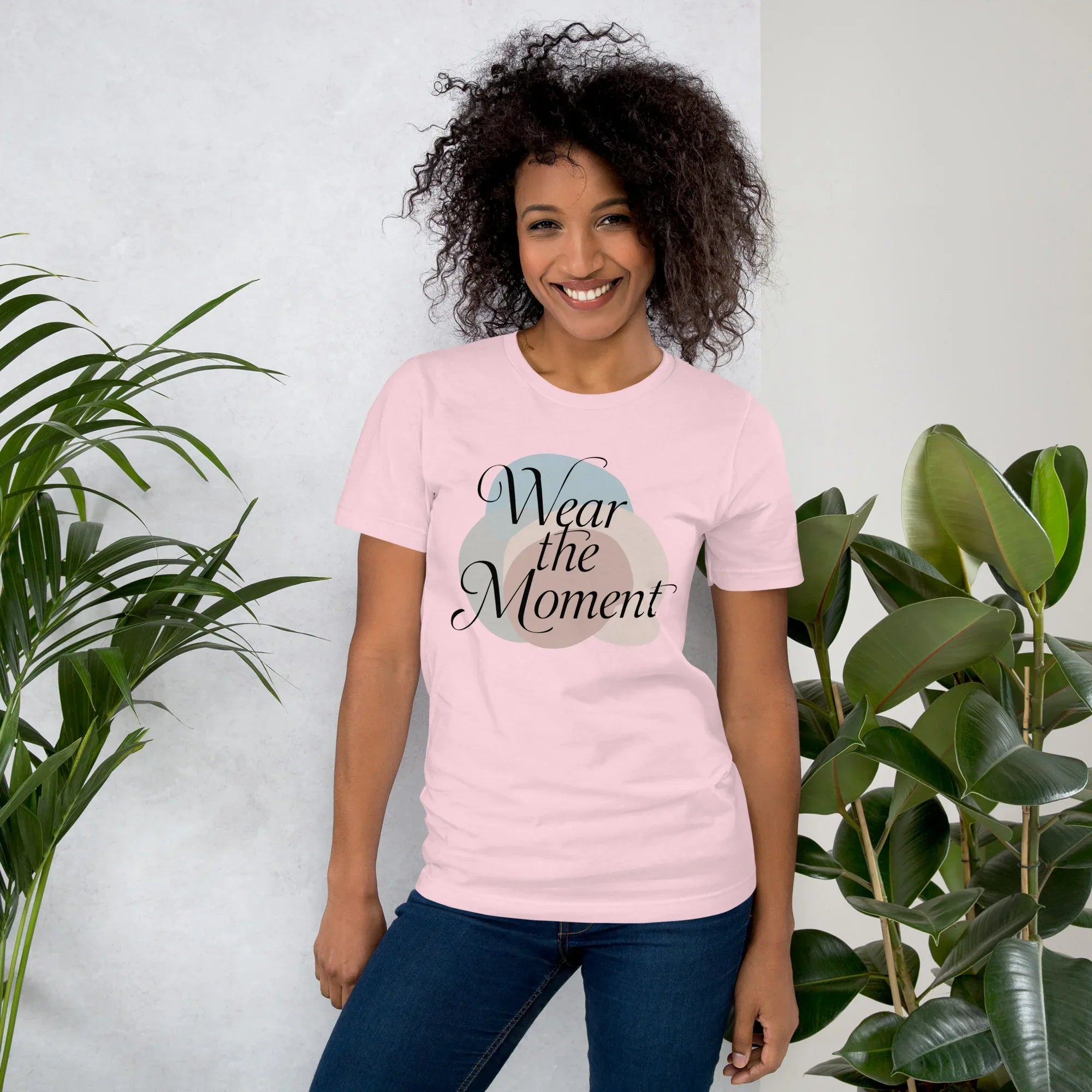 Women's T-Shirt | Wear The Moment Soft Pink Women's t-shirt AwRans Clothing unisex-staple-t-shirt-soft-pink-front-679a490ab5800