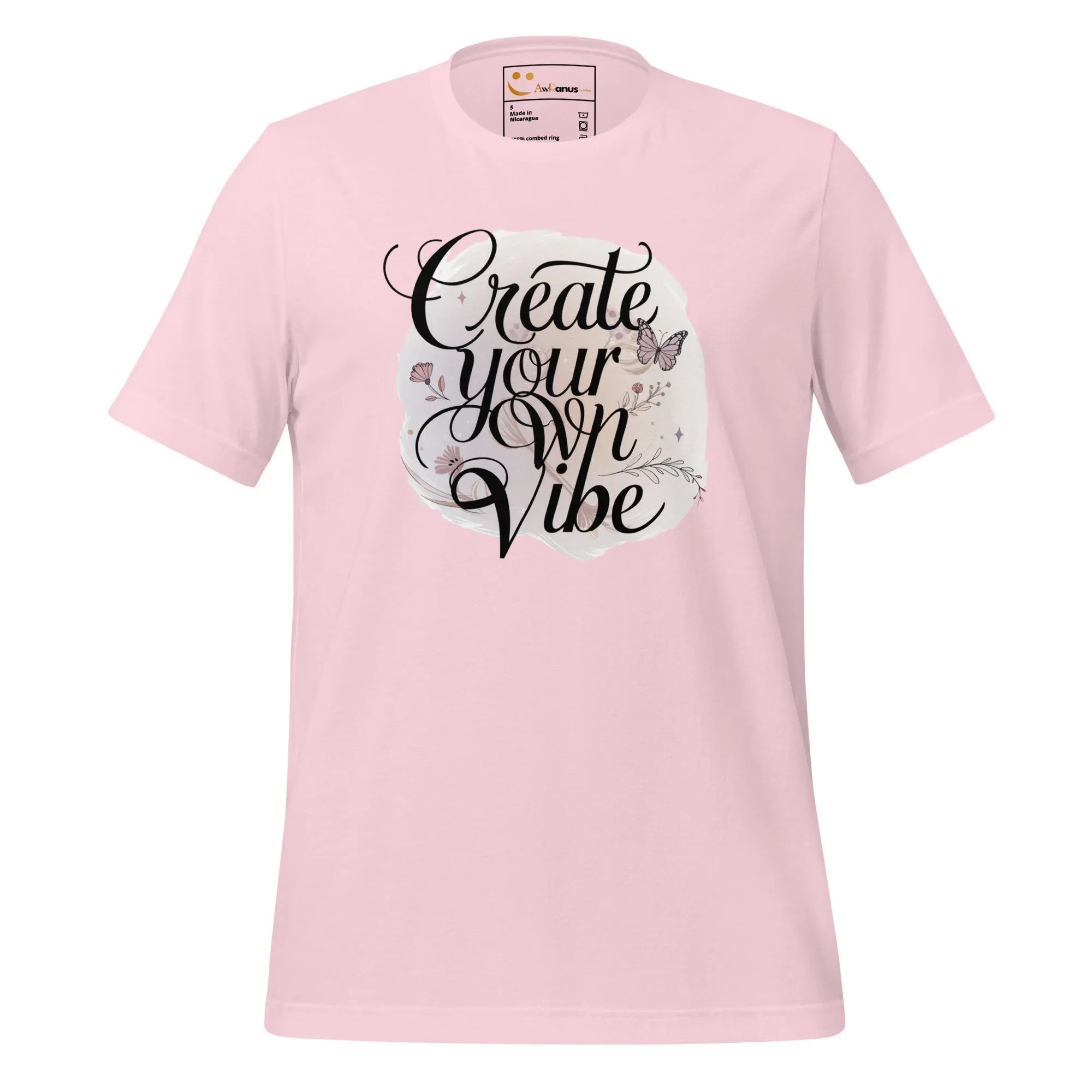 Women's T-Shirt | Create Your Own Vibe Women's t-shirt AwRans Clothing unisex-staple-t-shirt-soft-pink-front-679bc03b3d167