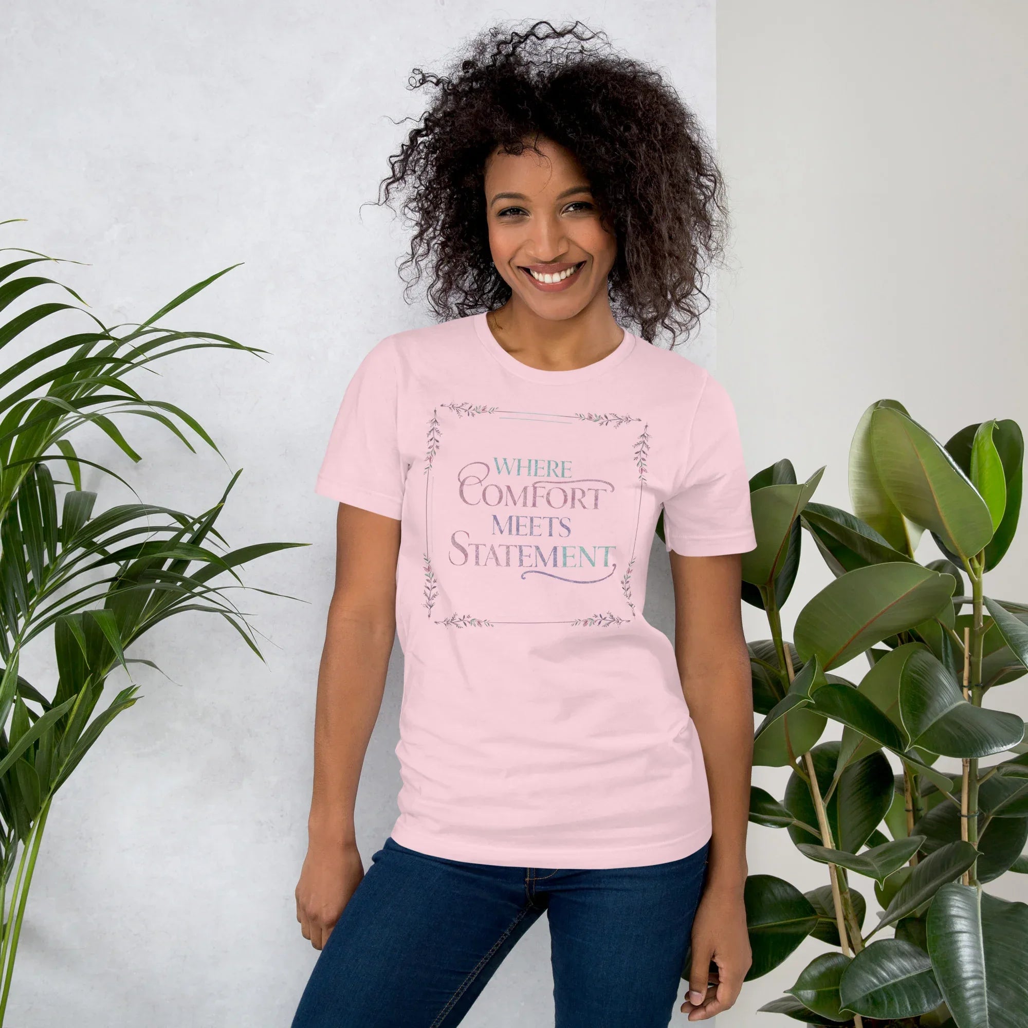 Women's T-Shirt | Where Comfort Meets Statement Soft Pink Women's t-shirt AwRans Clothing unisex-staple-t-shirt-soft-pink-front-679bdbf580208