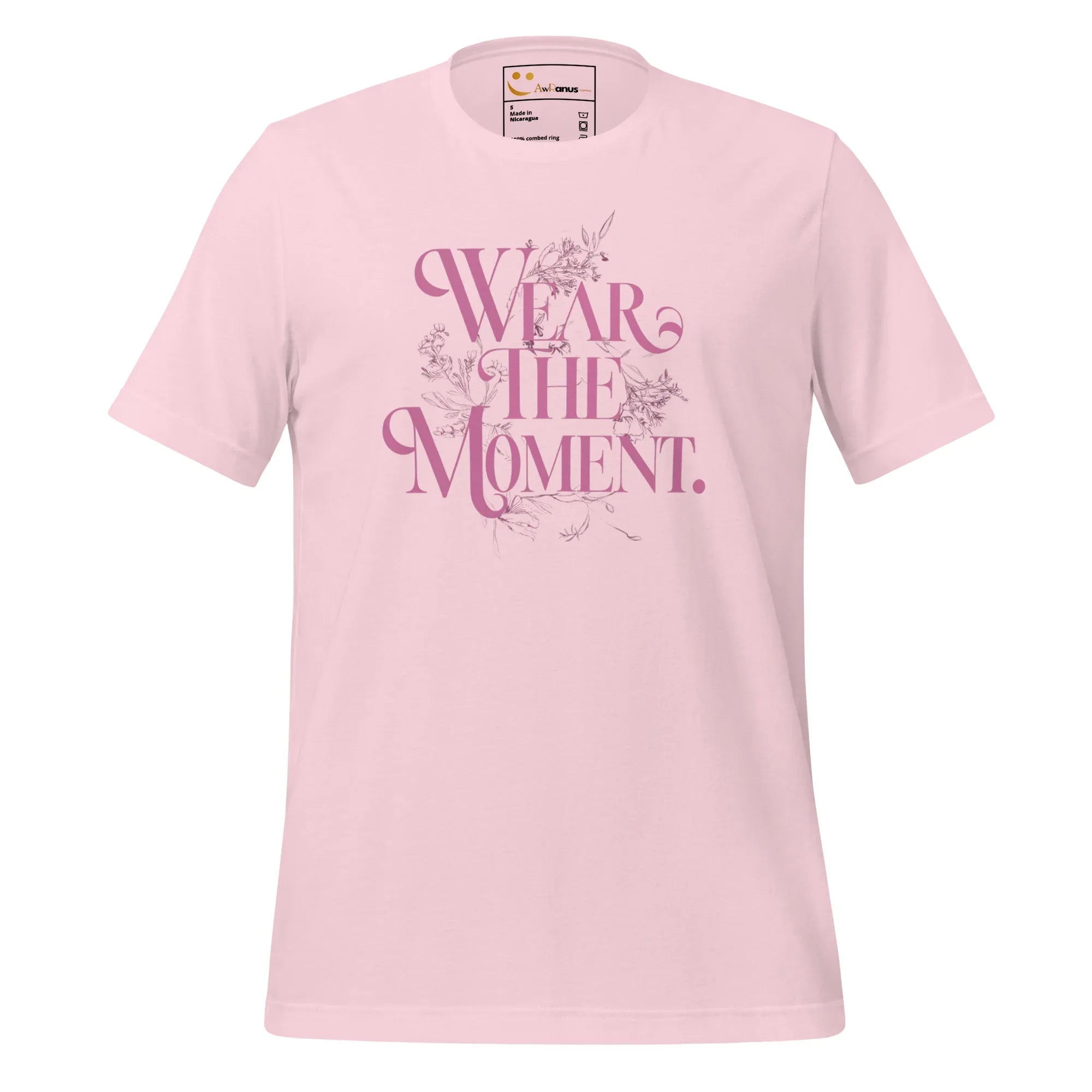 Women's T-Shirt | Wear The Moment Women's t-shirt AwRans Clothing unisex-staple-t-shirt-soft-pink-front-679bddbdc3804