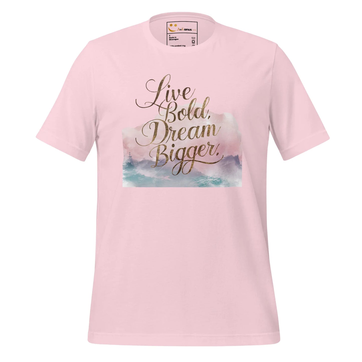 Women's T-Shirt | Live Bold,Dream Bigger. - AwRans Clothing
