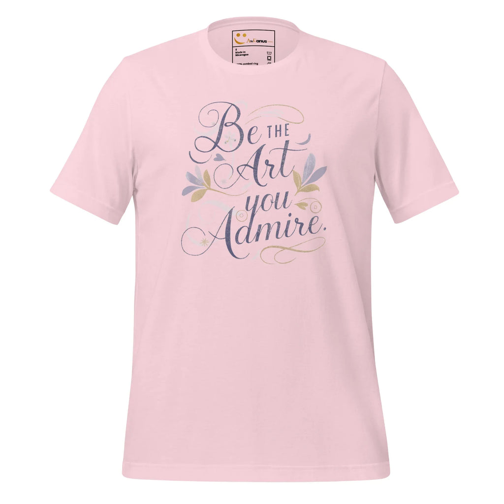 Women's T-Shirt | Be The Art You Admire Women's t-shirt AwRans Clothing unisex-staple-t-shirt-soft-pink-front-679be27830218