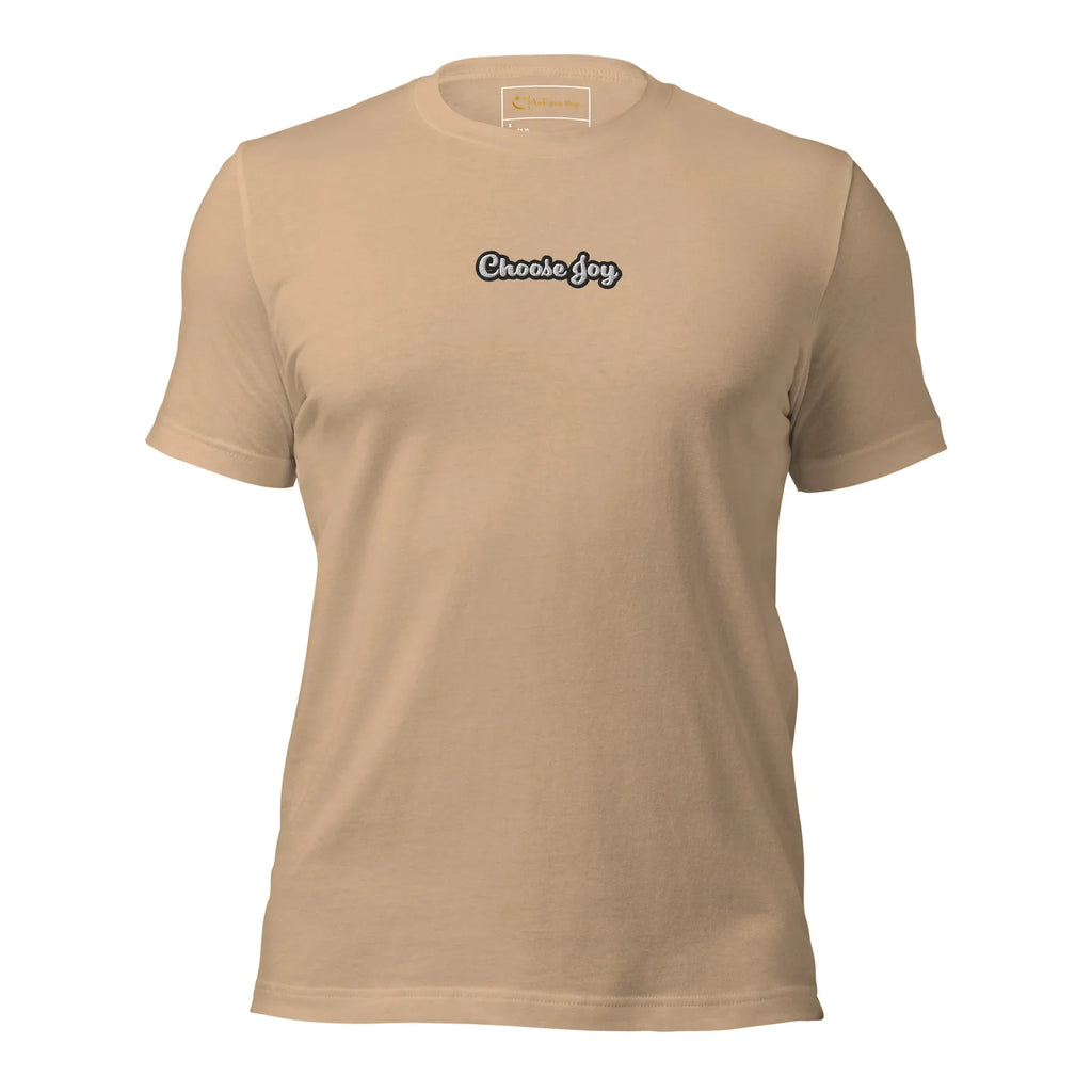 Unisex | Choose Joy T-Shirt t-shirt AwRans Clothing unisex-staple-t-shirt-tan-front-674b7085505d9