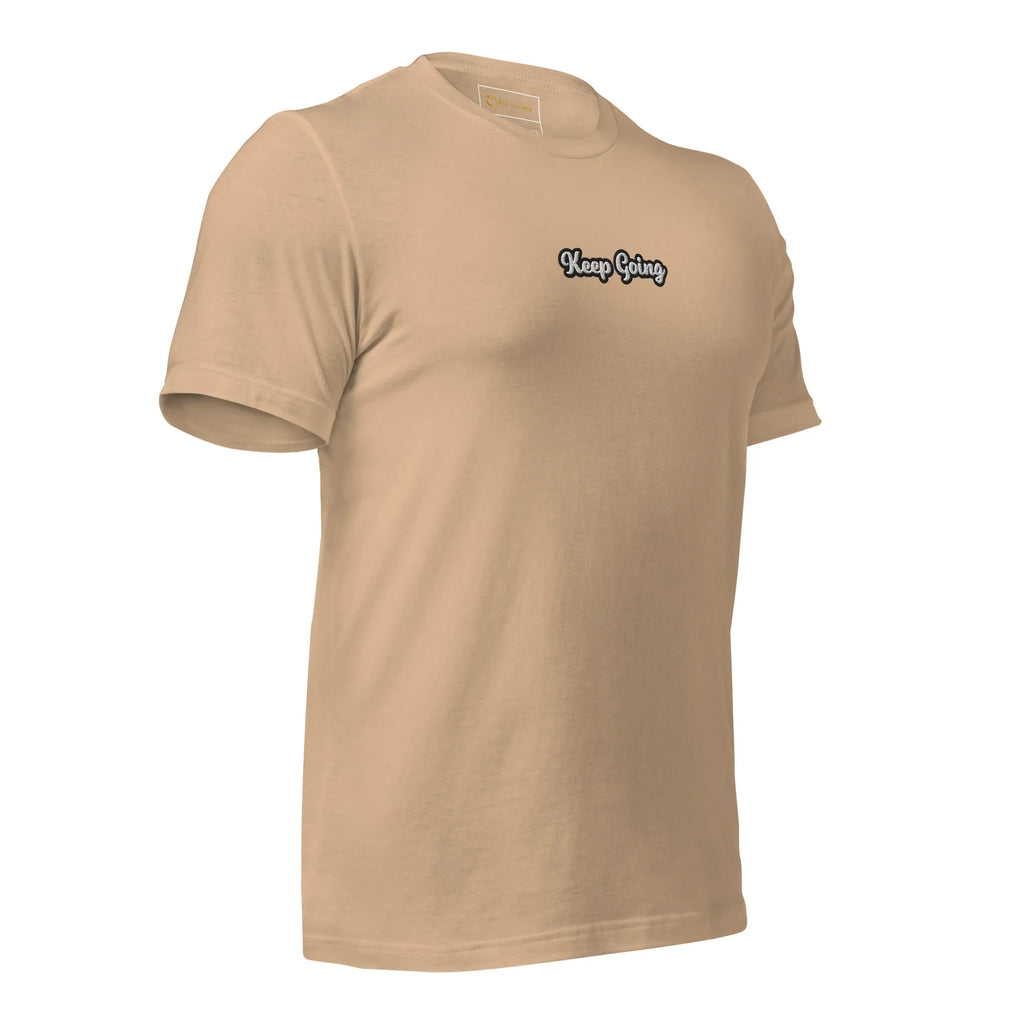 Unisex | Keep Going T-Shirt t-shirt AwRans Clothing unisex-staple-t-shirt-tan-right-front-6749e0f5065ca