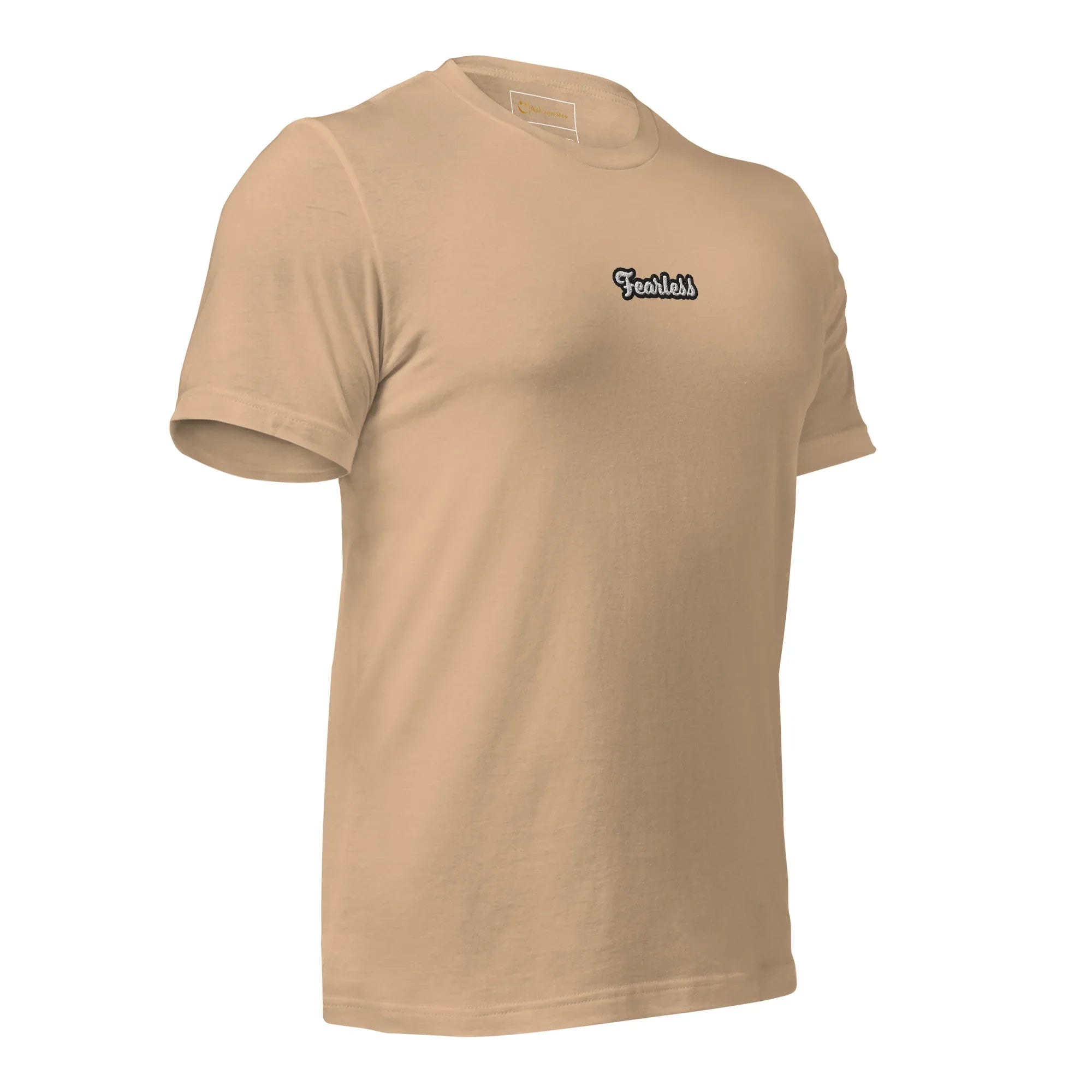 Unisex | Fearless T-Shirt t-shirt AwRans Clothing unisex-staple-t-shirt-tan-right-front-674b71810212a