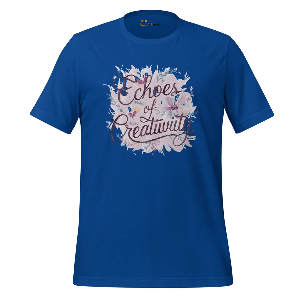 Women's T-Shirt | Echoes Of Creativity Women's t-shirt AwRans Clothing unisex-staple-t-shirt-true-royal-front-6799ecd1af6ef