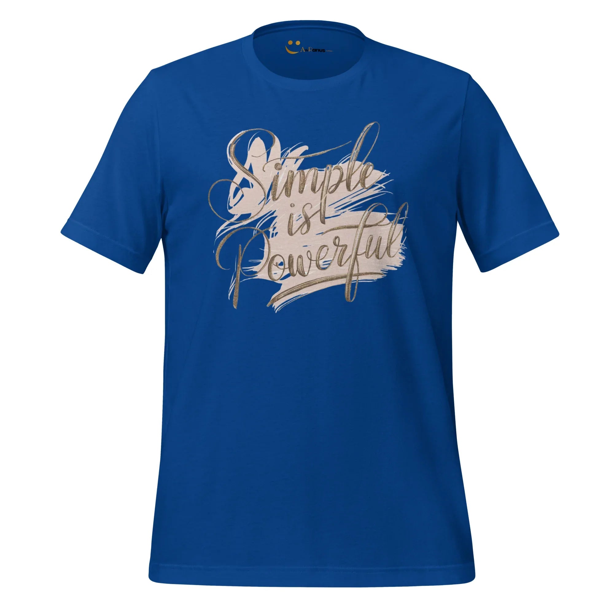 Women's T-Shirt | Simple Is Powerful Women's t-shirt AwRans Clothing unisex-staple-t-shirt-true-royal-front-679a4593bcab0