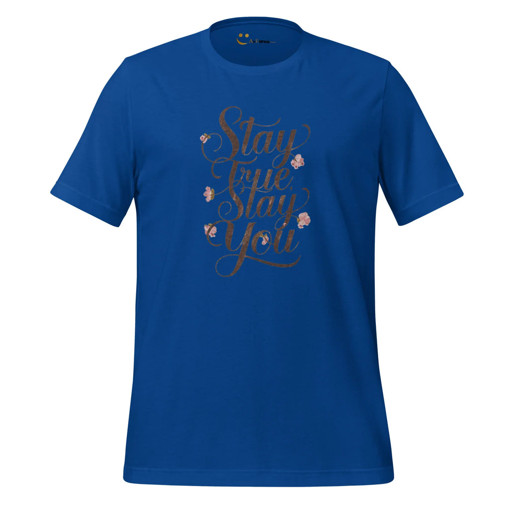Women's T-Shirt | Stay True,Stay You. Women's t-shirt AwRans Clothing unisex-staple-t-shirt-true-royal-front-679a9bf15894d