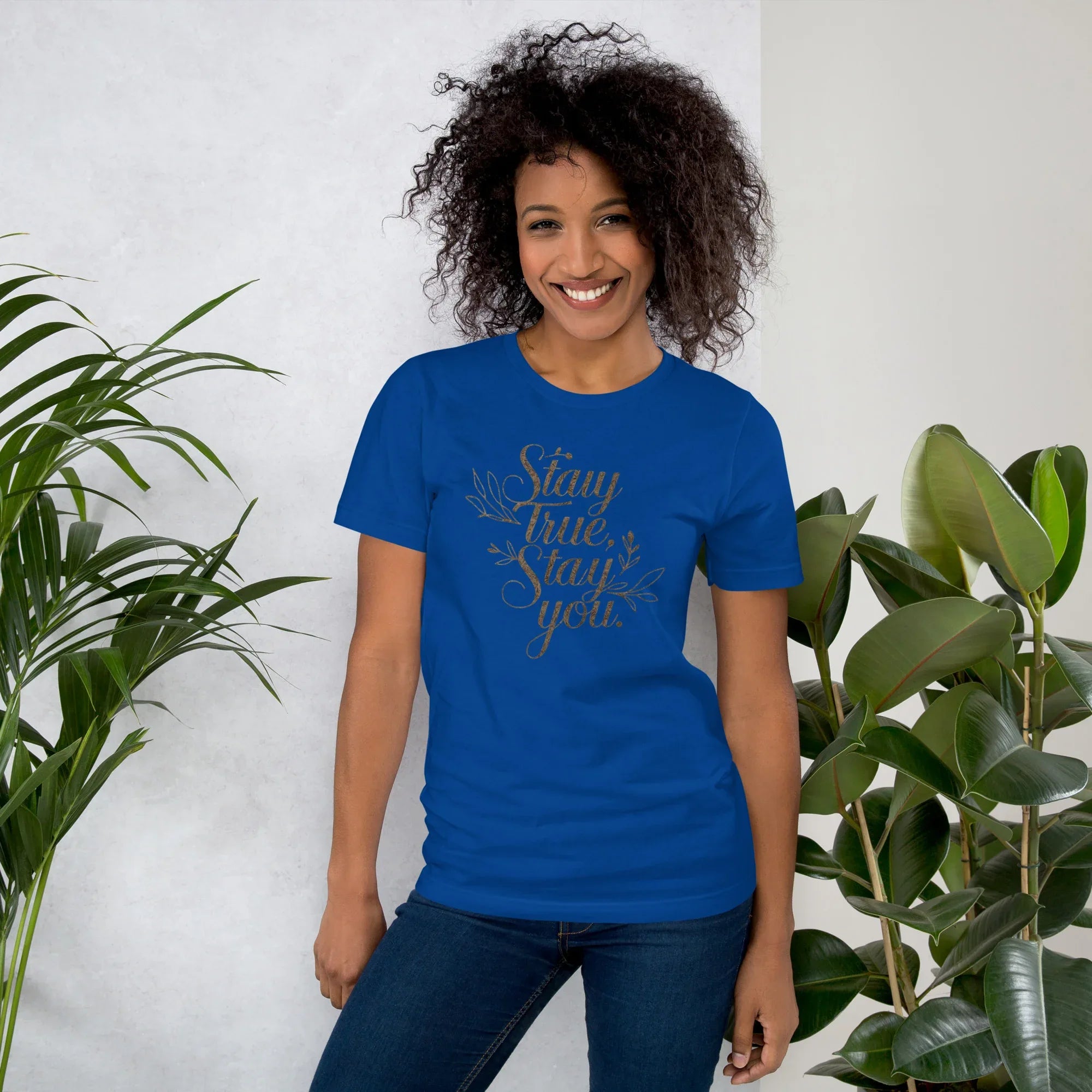 Women's T-Shirt | Stay True,Stay You. True Royal Women's t-shirt AwRans Clothing unisex-staple-t-shirt-true-royal-front-679bbce1427fe
