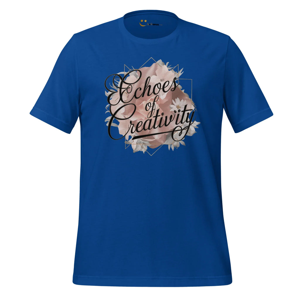 Women's T-Shirt | Echoes Of Creativity Women's t-shirt AwRans Clothing unisex-staple-t-shirt-true-royal-front-679bbee4d7f69