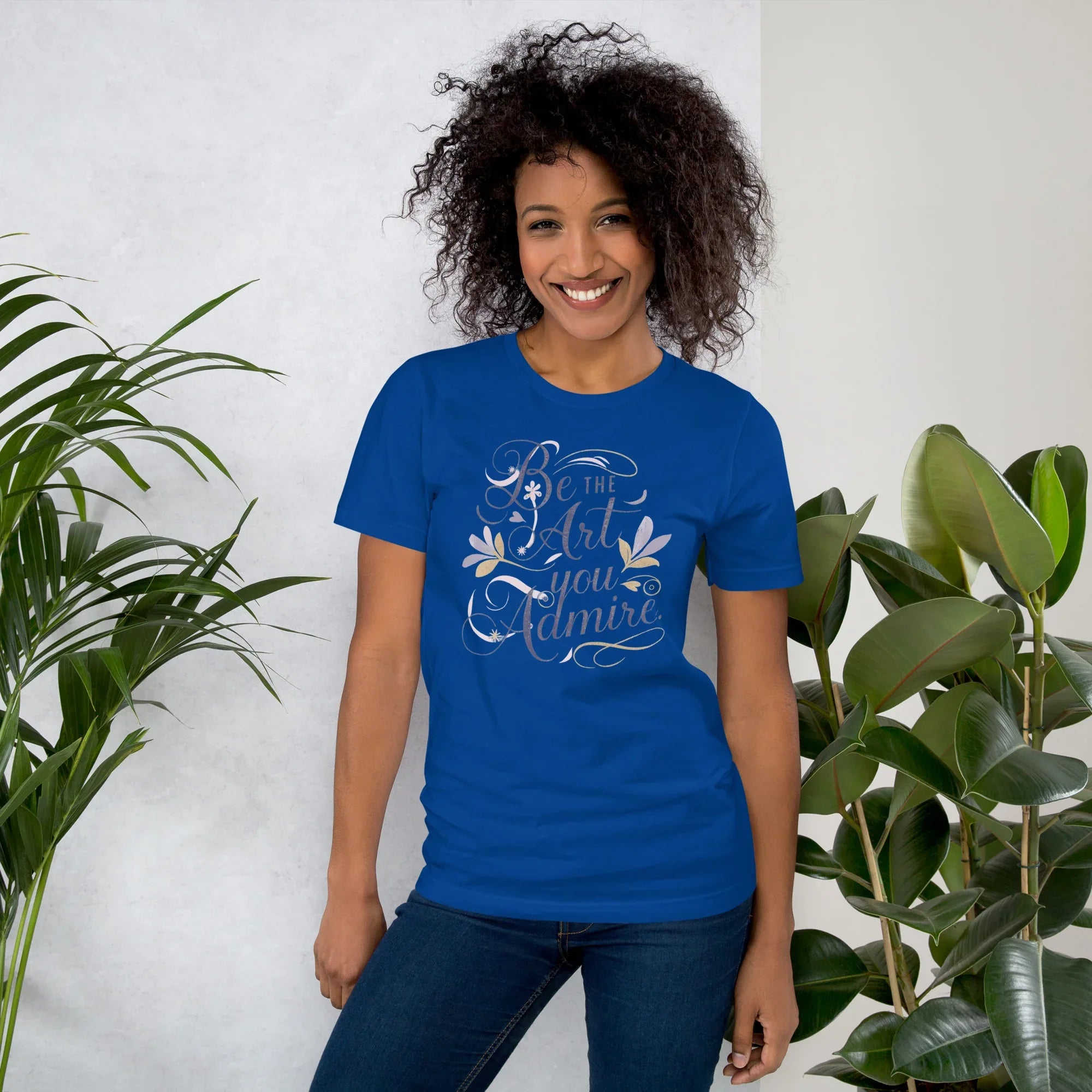 Women's T-Shirt | Be The Art You Admire True Royal Women's t-shirt AwRans Clothing unisex-staple-t-shirt-true-royal-front-679be27866d8e