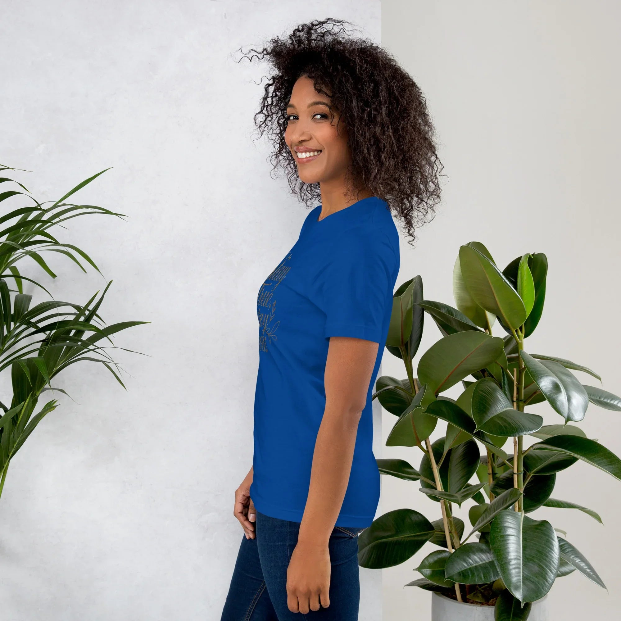 Women's T-Shirt | Stay True,Stay You. Women's t-shirt AwRans Clothing unisex-staple-t-shirt-true-royal-left-679bbce14b540