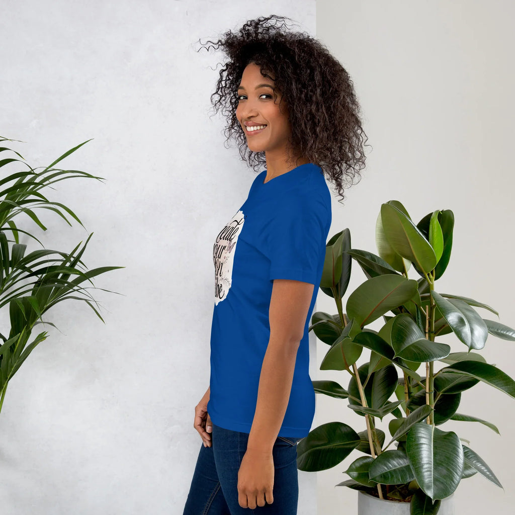 Women's T-Shirt | Create Your Own Vibe Women's t-shirt AwRans Clothing unisex-staple-t-shirt-true-royal-left-679bc03b7d06d