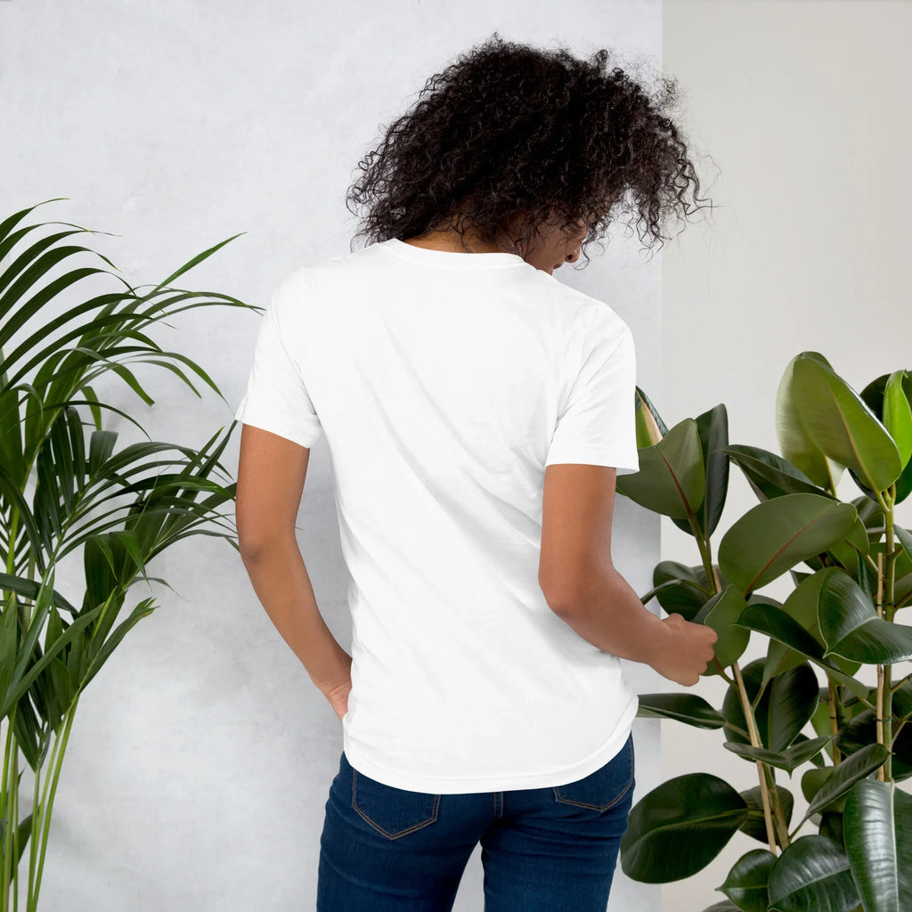Women's T-Shirt | Simple Is Powerful Women's t-shirt AwRans Clothing unisex-staple-t-shirt-white-back-679bdcce50eee