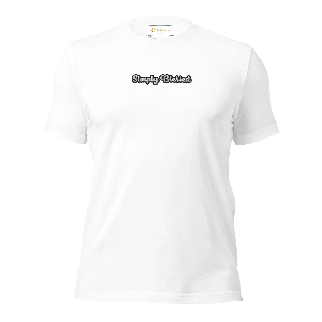 Unisex | Simply Blessed T-Shirt t-shirt AwRans Clothing unisex-staple-t-shirt-white-front-6749edcf4396b
