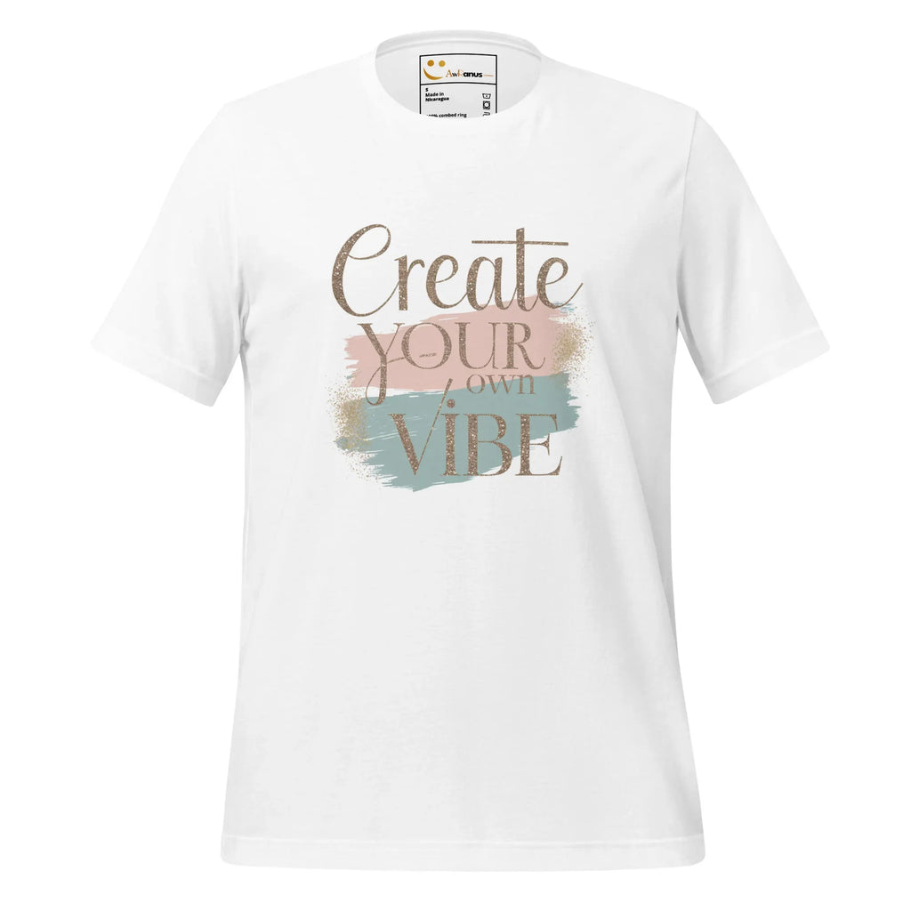 Women's T-Shirt | Creat Your Own Vibe Women's t-shirt AwRans Clothing unisex-staple-t-shirt-white-front-6799e51f7ba8c
