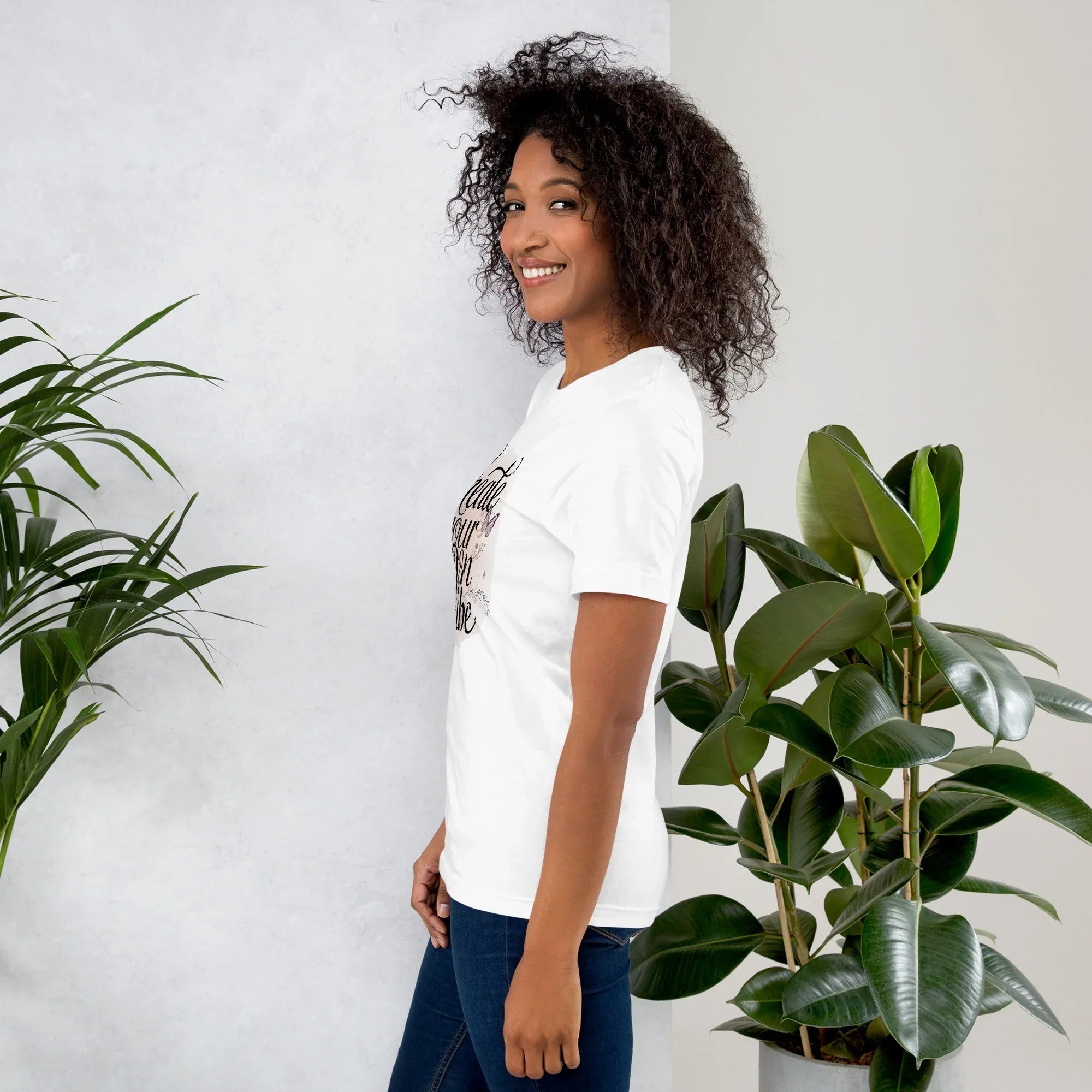 Women's T-Shirt | Create Your Own Vibe Women's t-shirt AwRans Clothing unisex-staple-t-shirt-white-left-679bc03d9159c