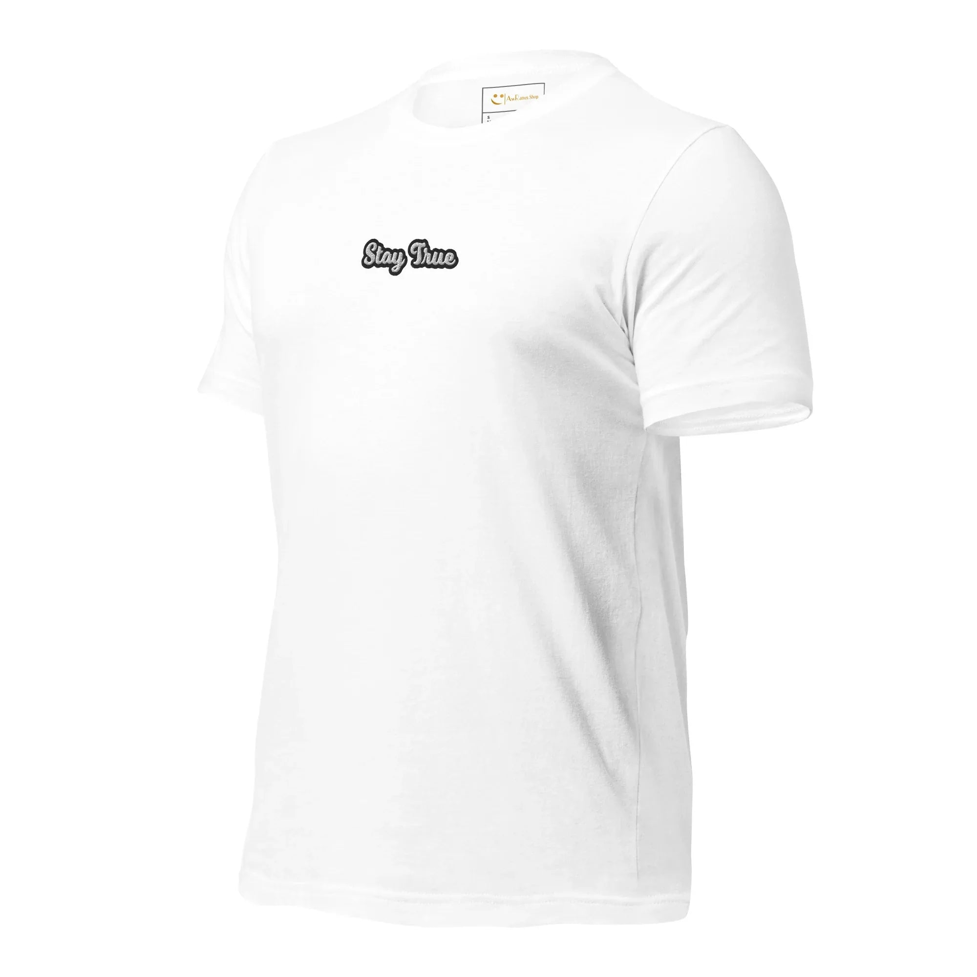 Unisex | Stay True T-Shirt t-shirt AwRans Clothing unisex-staple-t-shirt-white-left-front-6749f5778a570