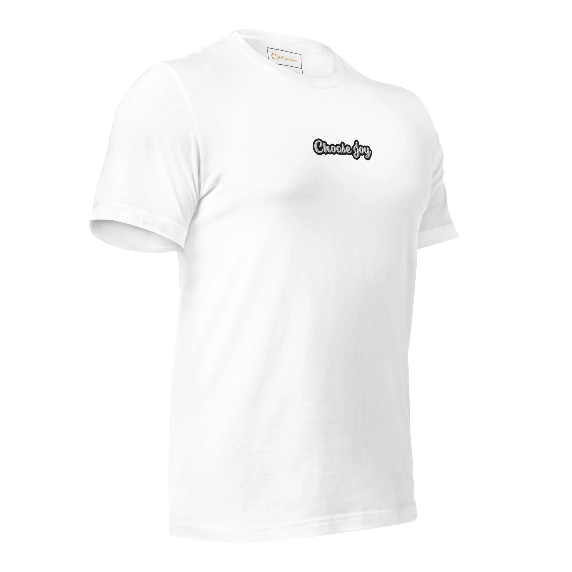 Unisex | Choose Joy T-Shirt t-shirt AwRans Clothing unisex-staple-t-shirt-white-right-front-674b70883ff27