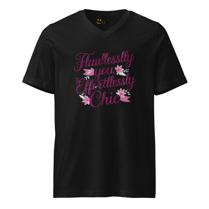 Women's Short Sleeve V-Neck T-Shirt | Flawlessly You,Effortlessly Chic - AwRans Clothing
