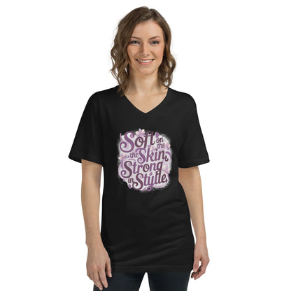 Women's Short Sleeve V-Neck T-Shirt | Soft On The Skin Strong On Style - AwRans Clothing